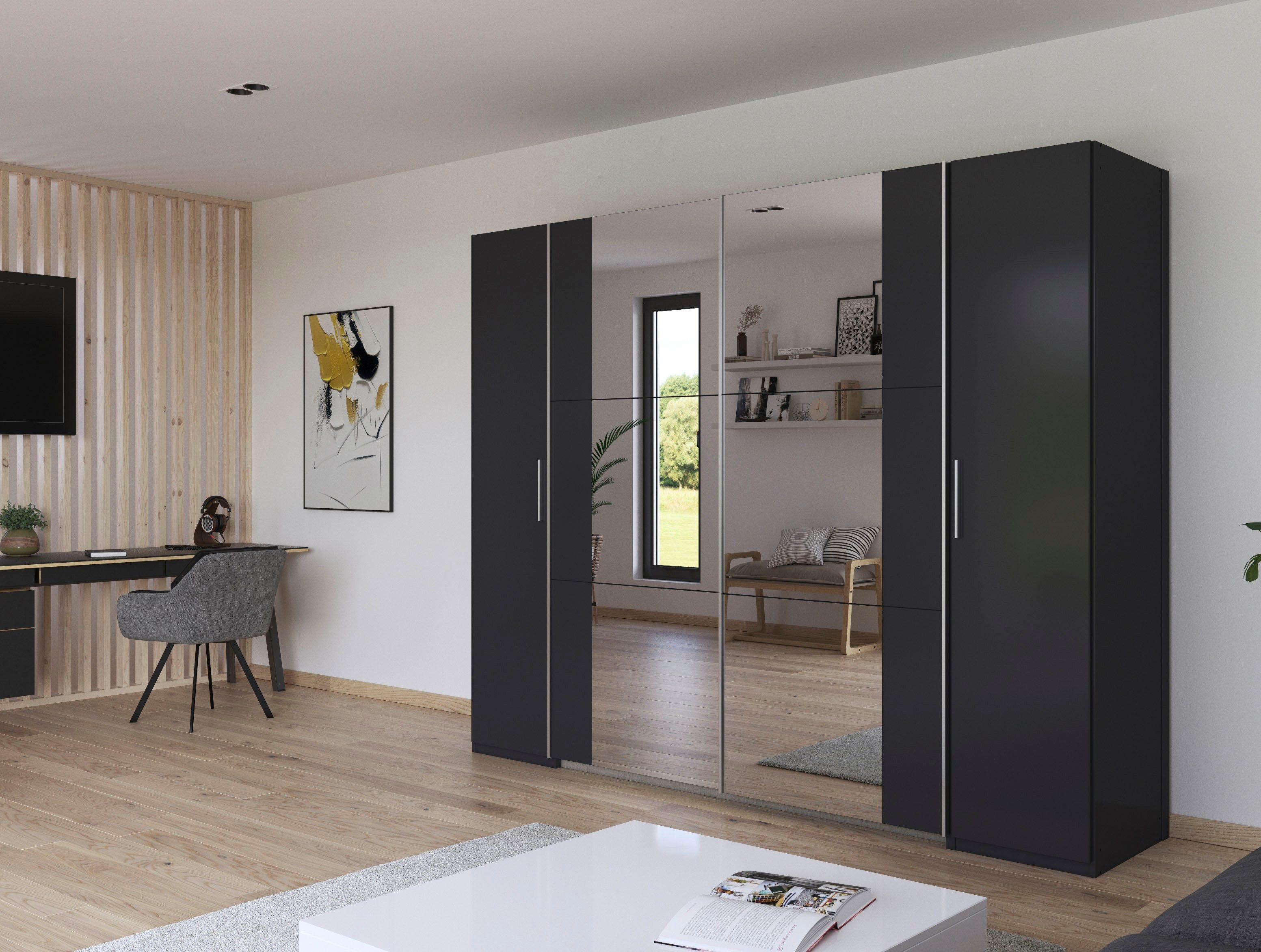 rauch Zweefdeurkast Kledingkast draaideurkast kast garderobe KRONACH TOPSELLER met draaideuren en schuifdeuren en spiegels, veel planken made in germany