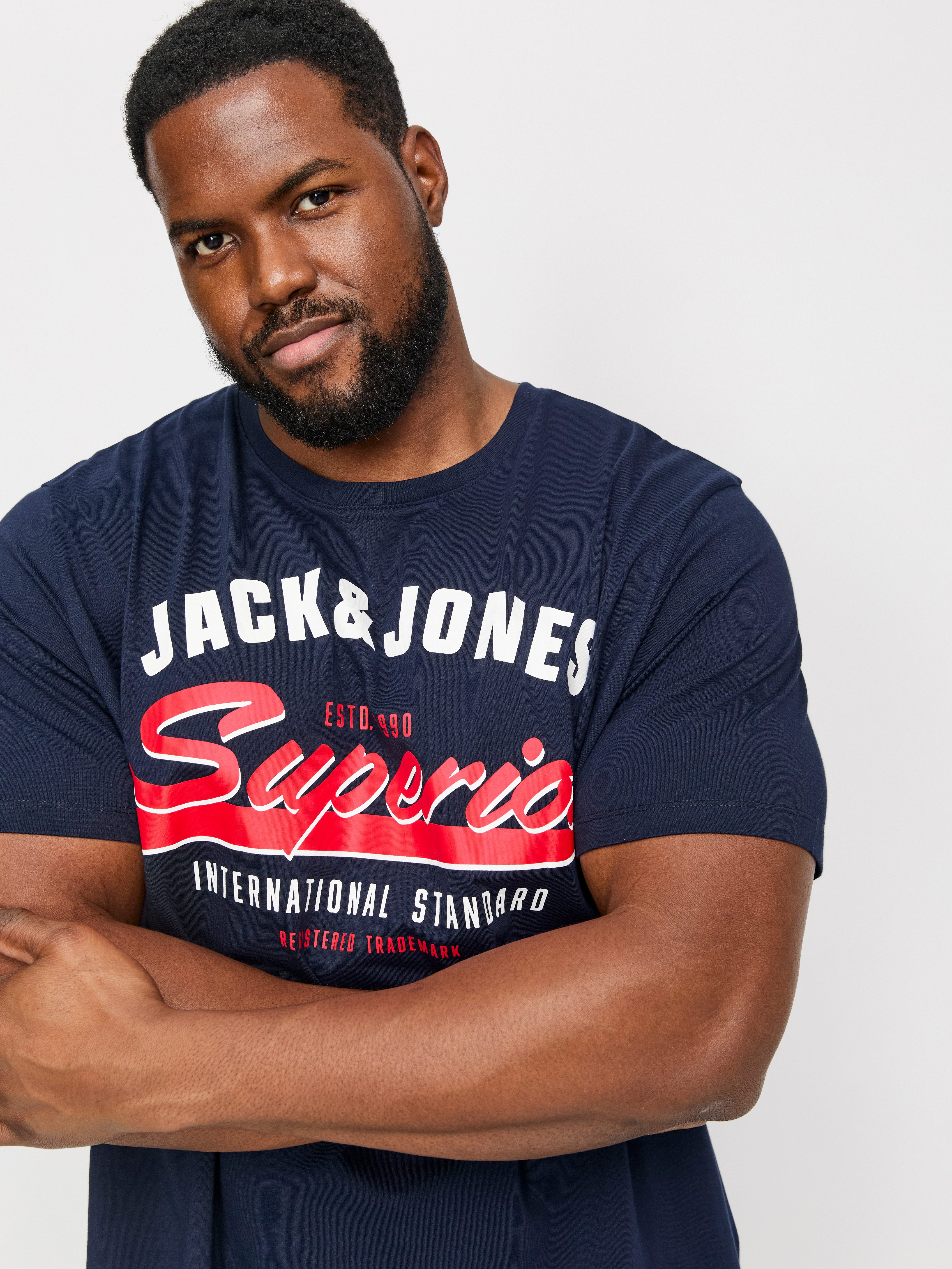 Jack & Jones PlusSize T-shirt JJELOGO TEE SS O-NECK 2 COL AW24 S PLS