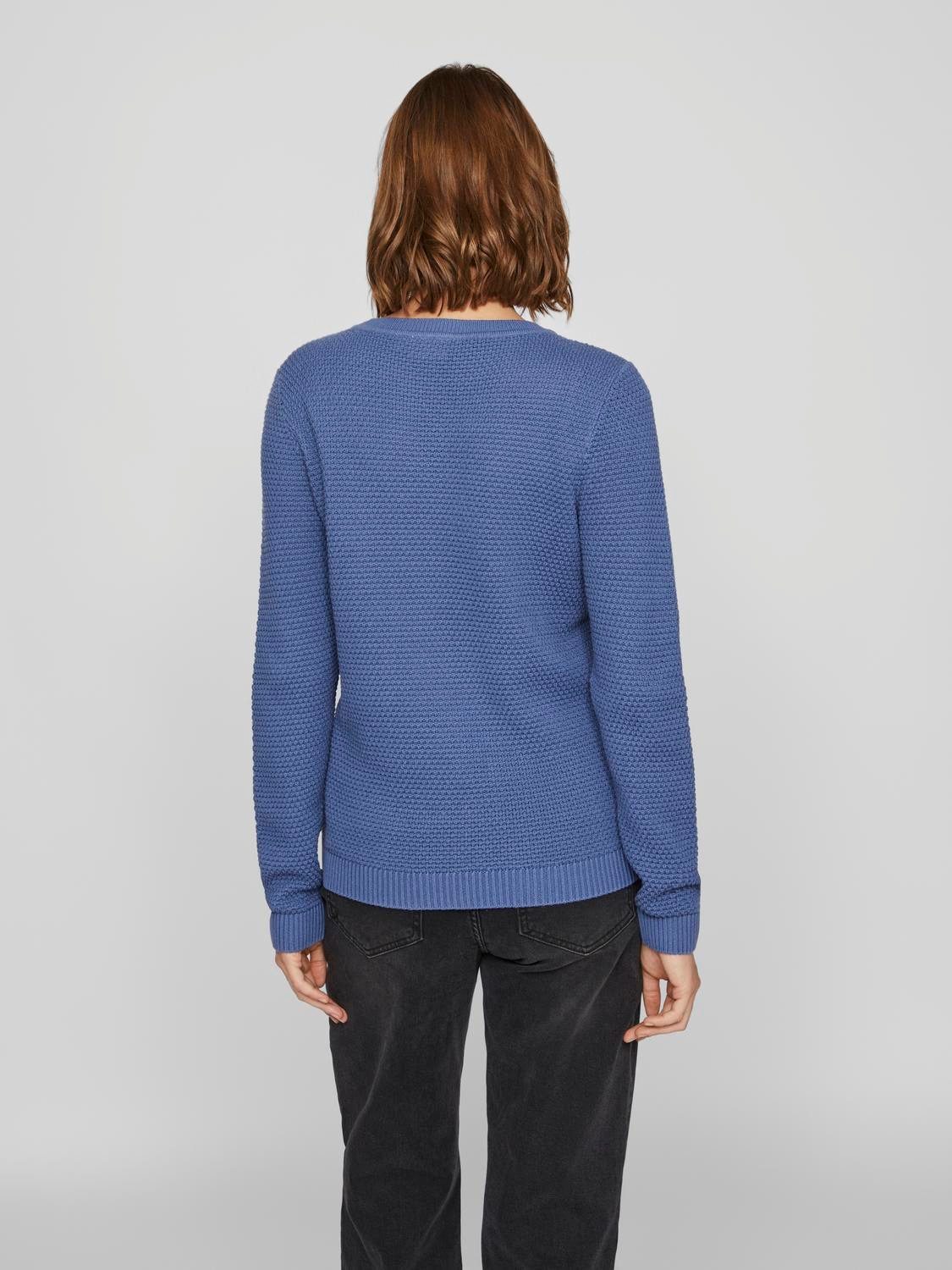 Vila Trui met ronde hals VIDALO O-NECK L S KNIT TOP- NOOS