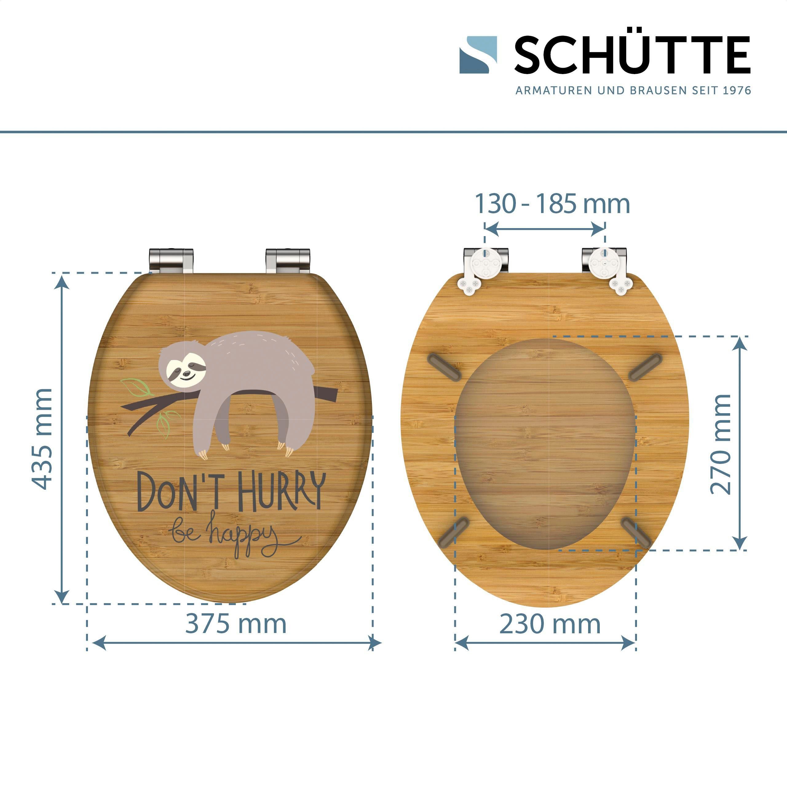 Schütte Toiletzitting Don`t Hurry Softclosemechanisme, houten kern, motiefprint, mdf