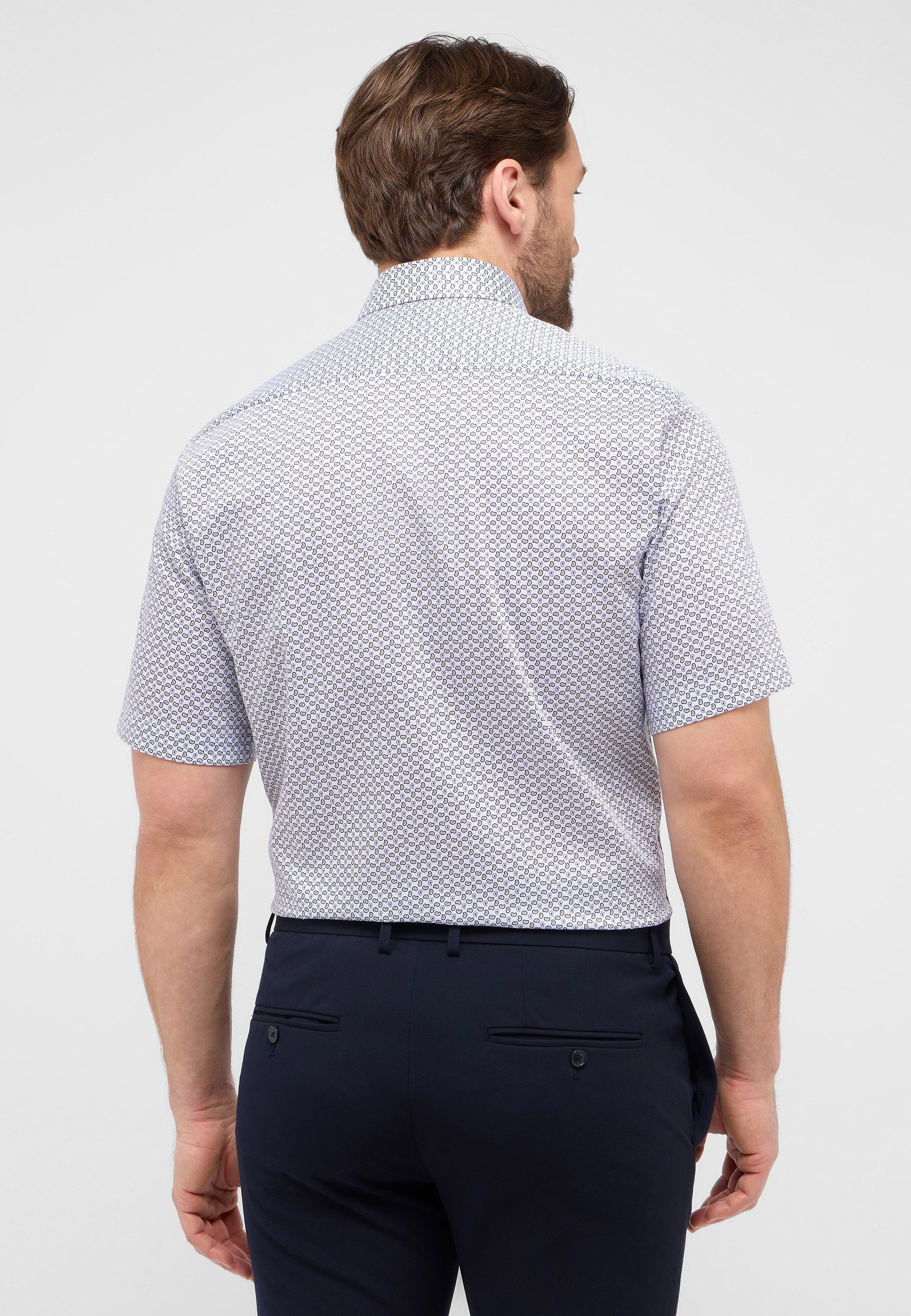 Eterna Overhemd met korte mouwen Comfort fit NON IRON (strijkvrij)