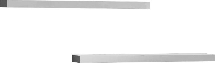 vipack wandrek robin wandplank - set in een moderne look met verborgen montage (set, 2-delig) wit
