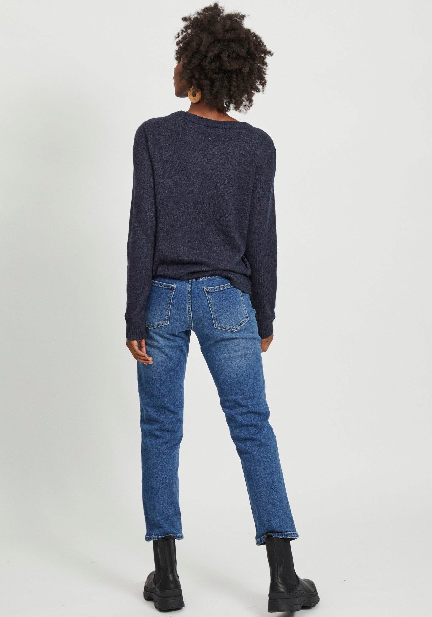 Vila Trui met ronde hals VIRIL-O-PULLI Tricot met fijne breitechnische details