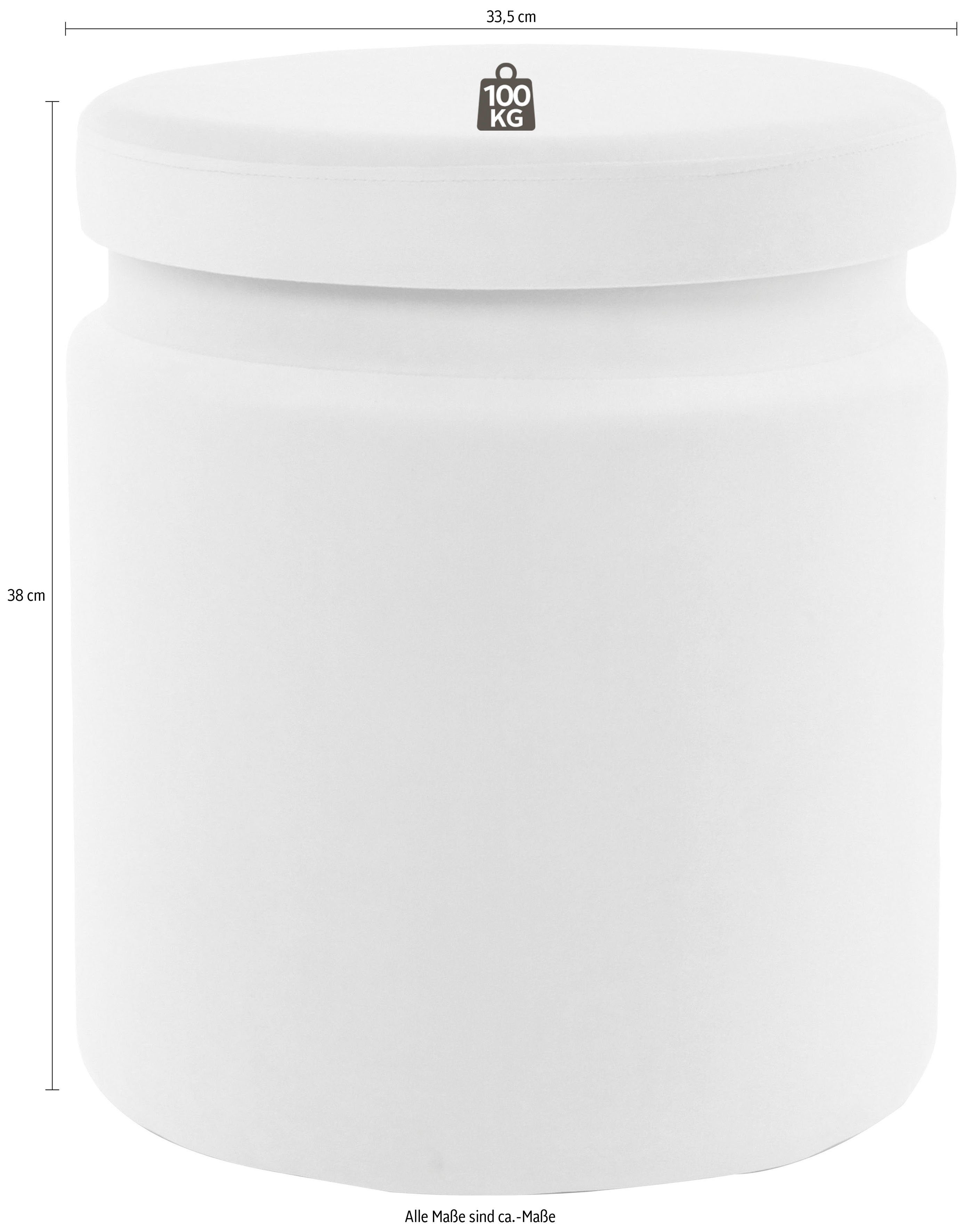 Kayoom Hocker met bergruimte Kruk Zora 225 2-delige set, fluweelzachte stof bekleding, ronde elegante vorm (set, 2 stuks)