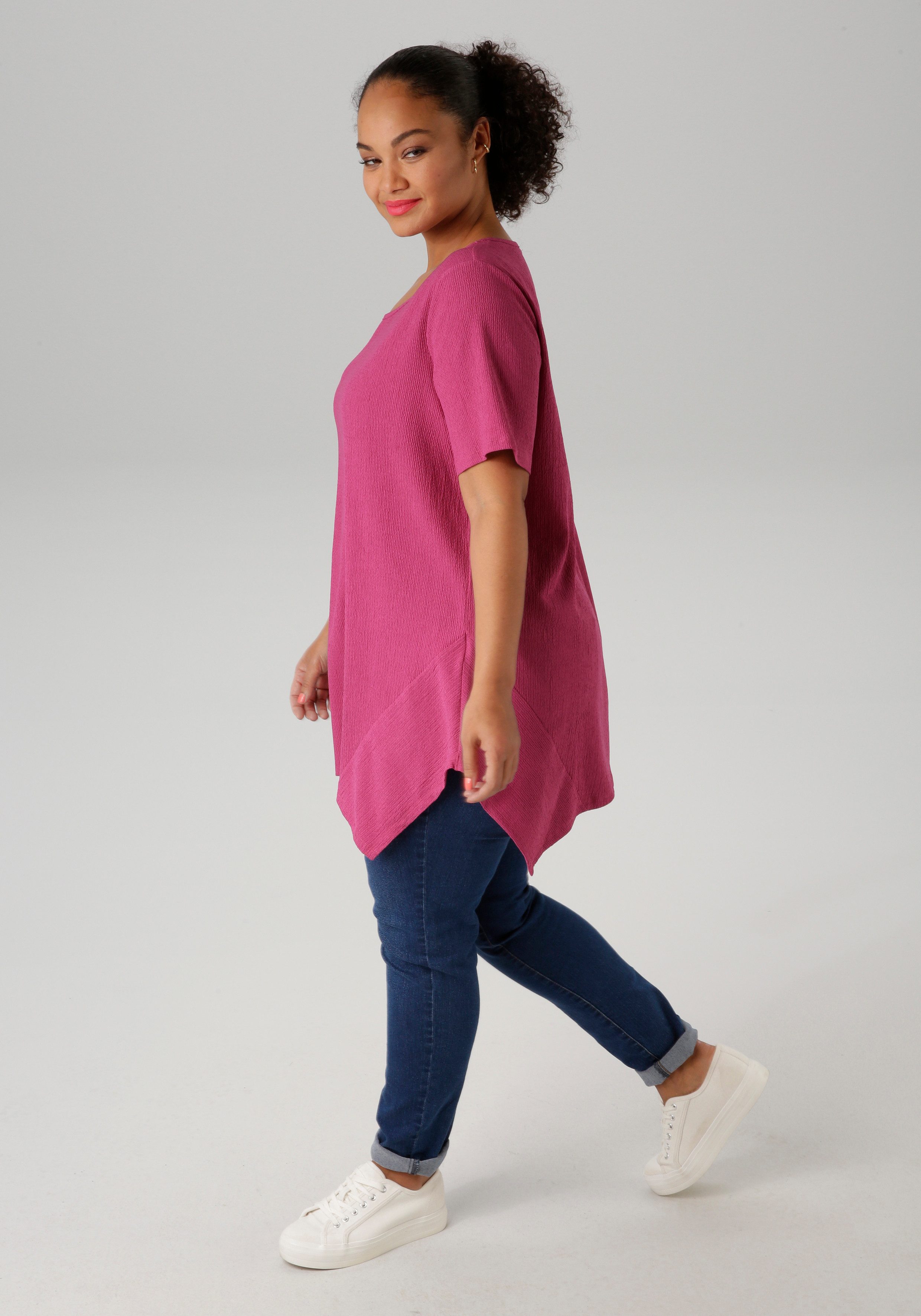 Aniston PLUS Shirt met subtiele streep-look structuur
