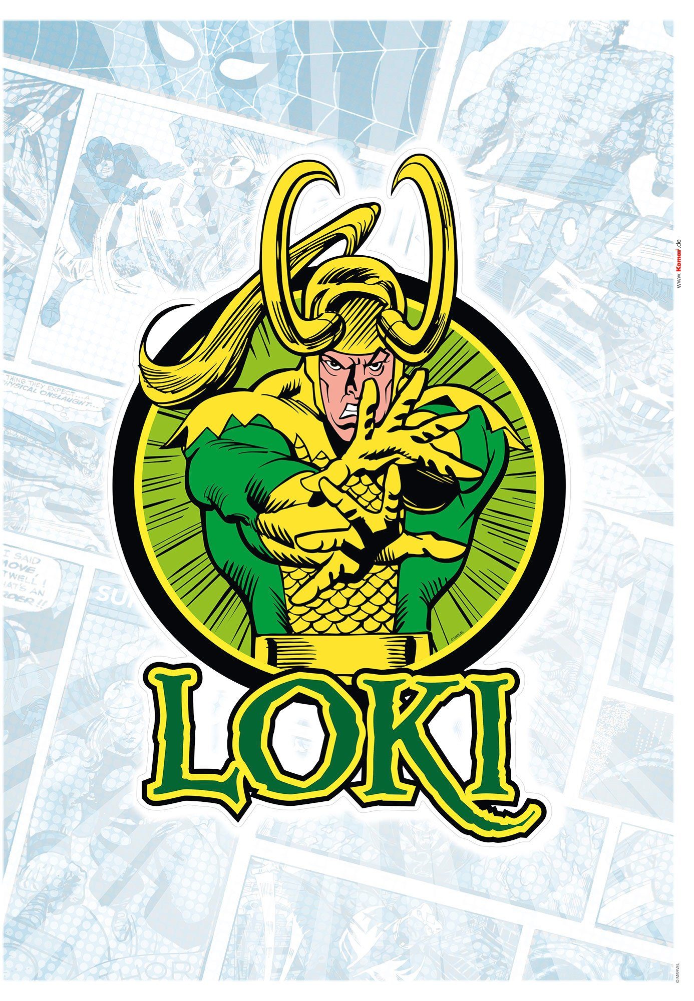 Komar Wandfolie Loki Comic Classic (1 stuk)