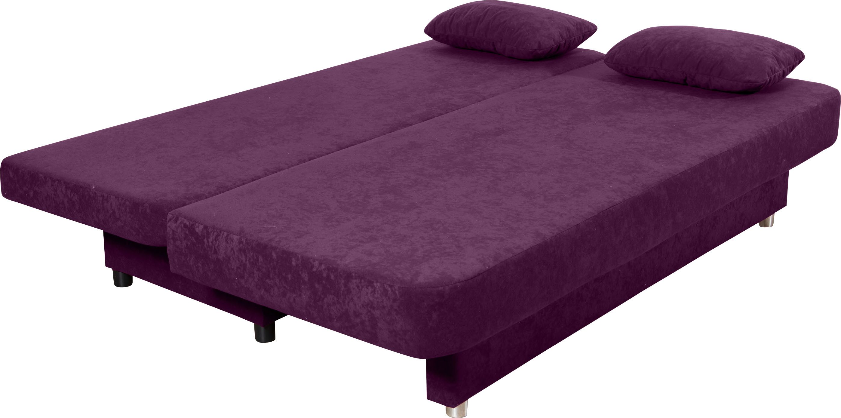 COLLECTION AB Slaapbank ULLA inclusief bedfunctie en opbergruimte Slaapbank, bedfunctie, bedlade, incl. rugkussens, armleuningkussens
