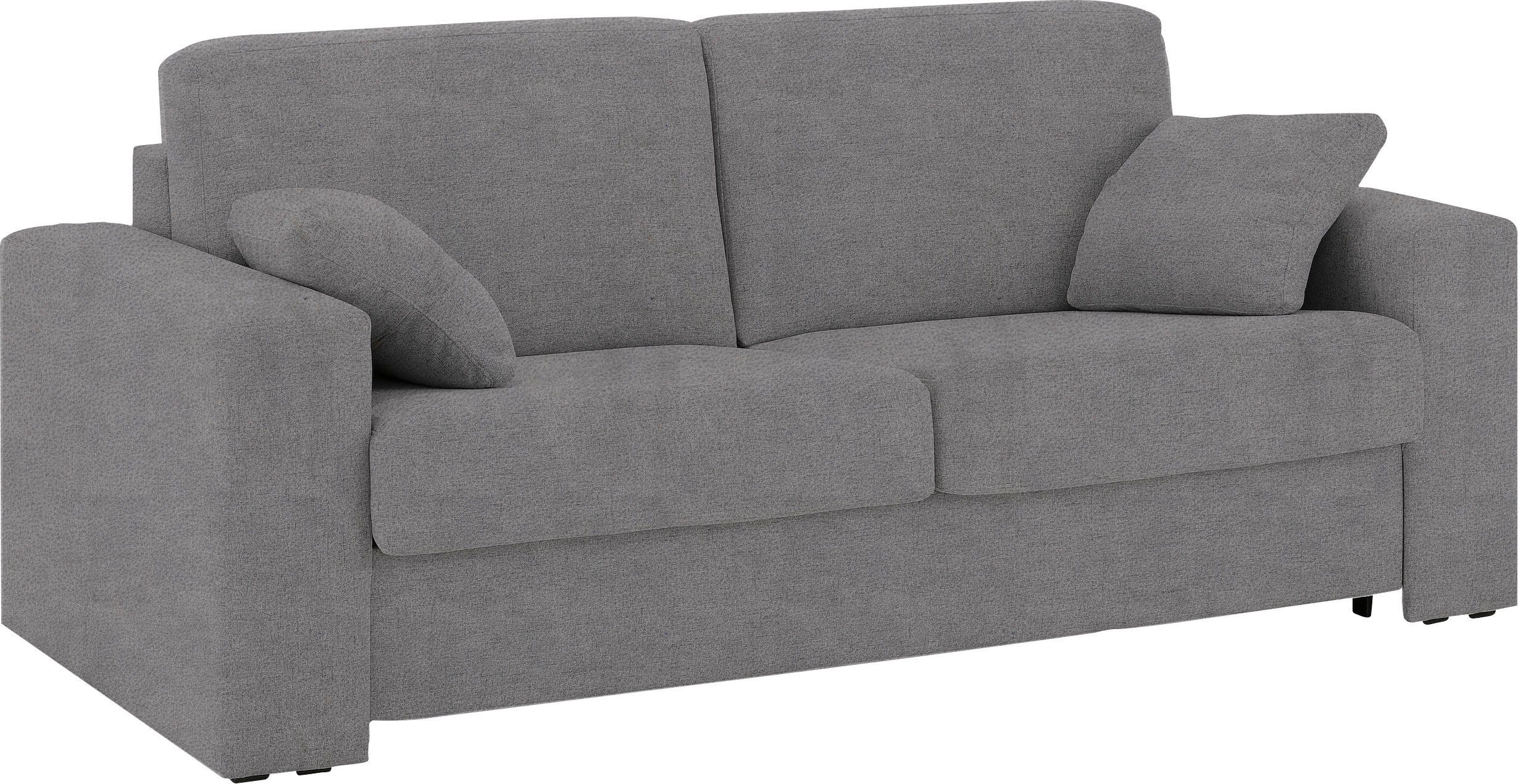 Home affaire Slaapbank Roma matras hoogte 14 cm Bedfunctie, met vering, lattenbodem, matras grijs, slaapbanken, 143 cm x 198 cm