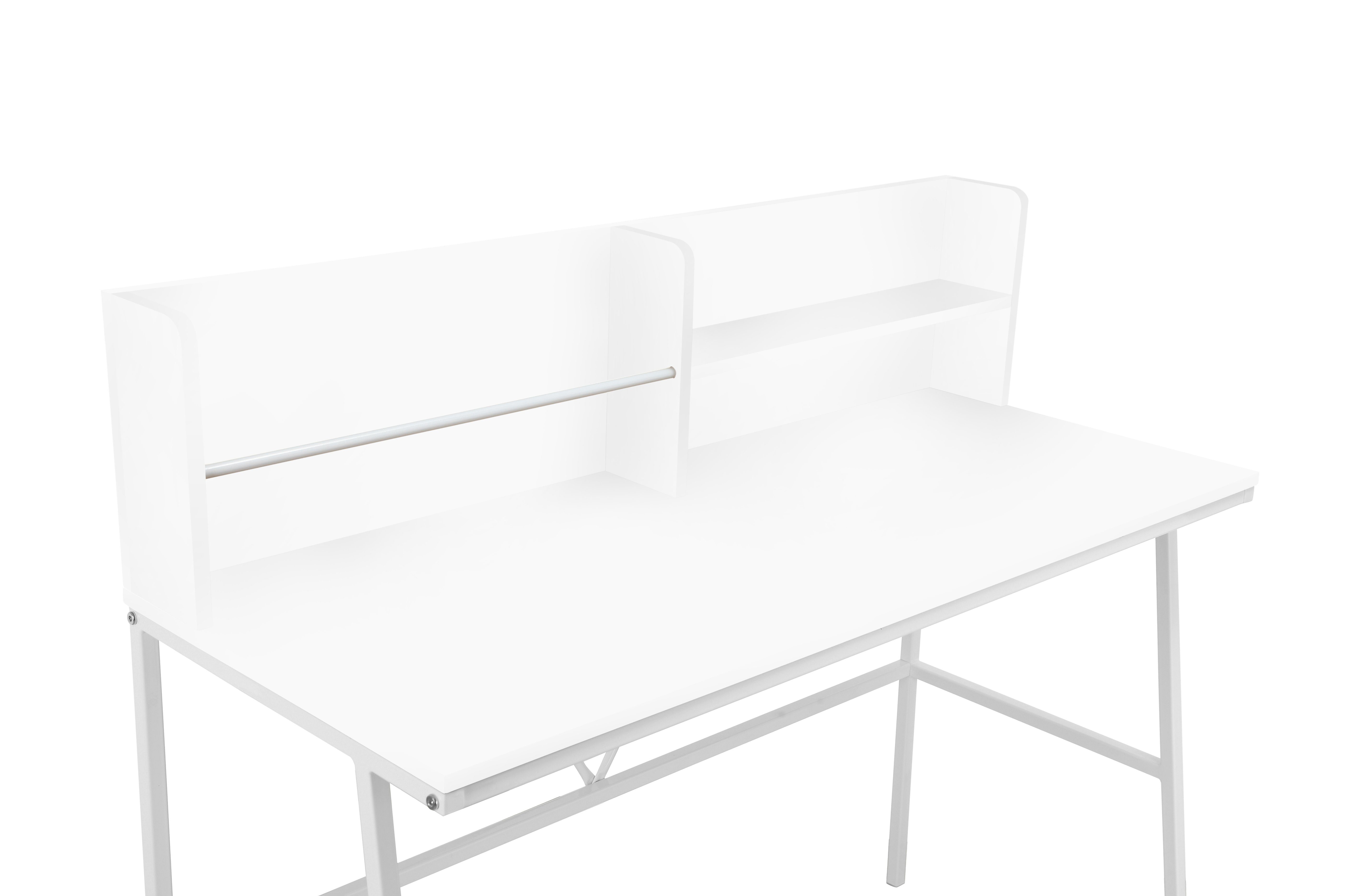 INOSIGN Bureau Jaxson wit frame van metaal, breedte 120 cm (1 stuk)