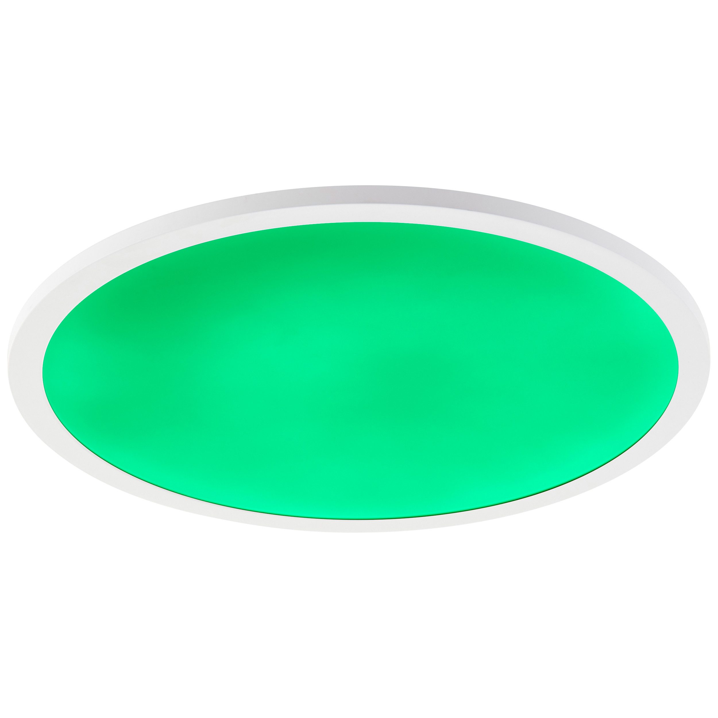 Brilliant Leuchten Led-plafondlamp Briston Ø 42 cm, 1900 lm, 3000-6500 K, IC-RGB, dimbaar, aluminium, wit