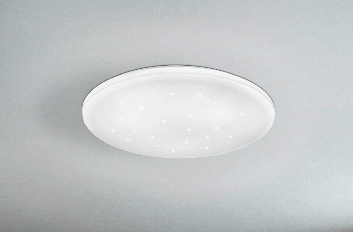 EGLO Led-plafondlamp FRANIA-S plafondlamp, wit, kristalleffect, lage opbouwhoogte, 1x14,6W (1 stuk)