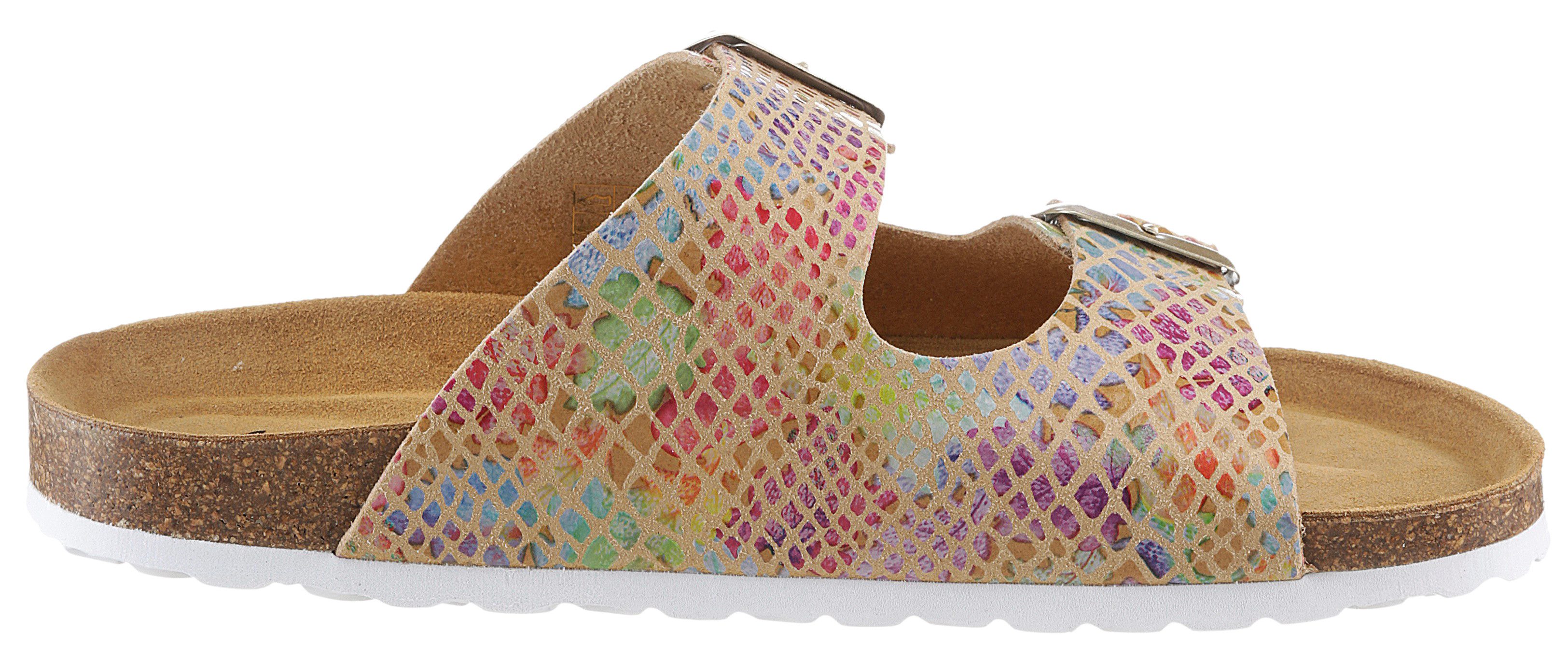 Aniston SHOES Slippers , basis, zomerschoen, slippers met glanzend patroon