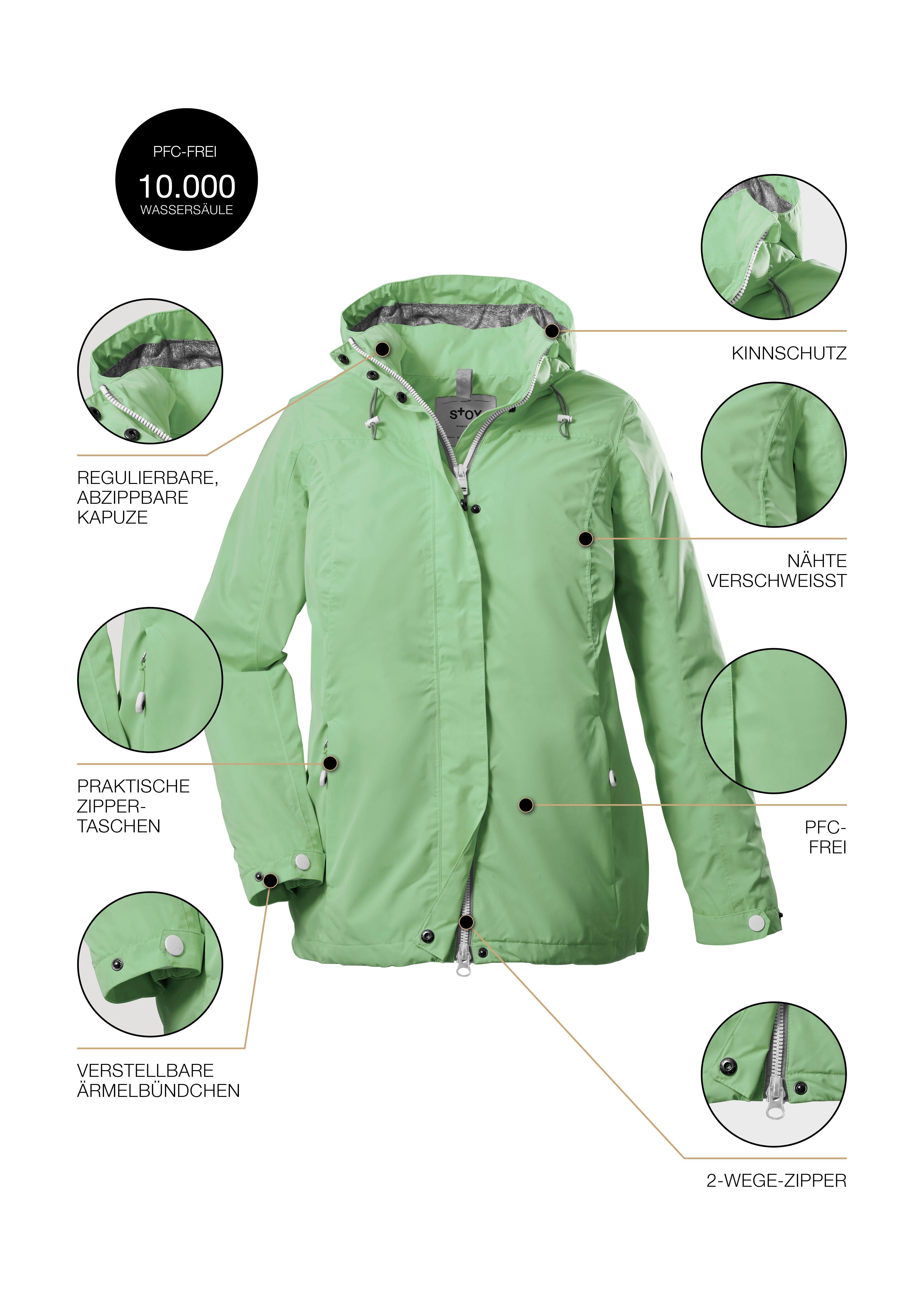 STOY Outdoorjack STS 11 WMN JCKT Waterdichte, ademende STOY-jas met afneembare capuchon