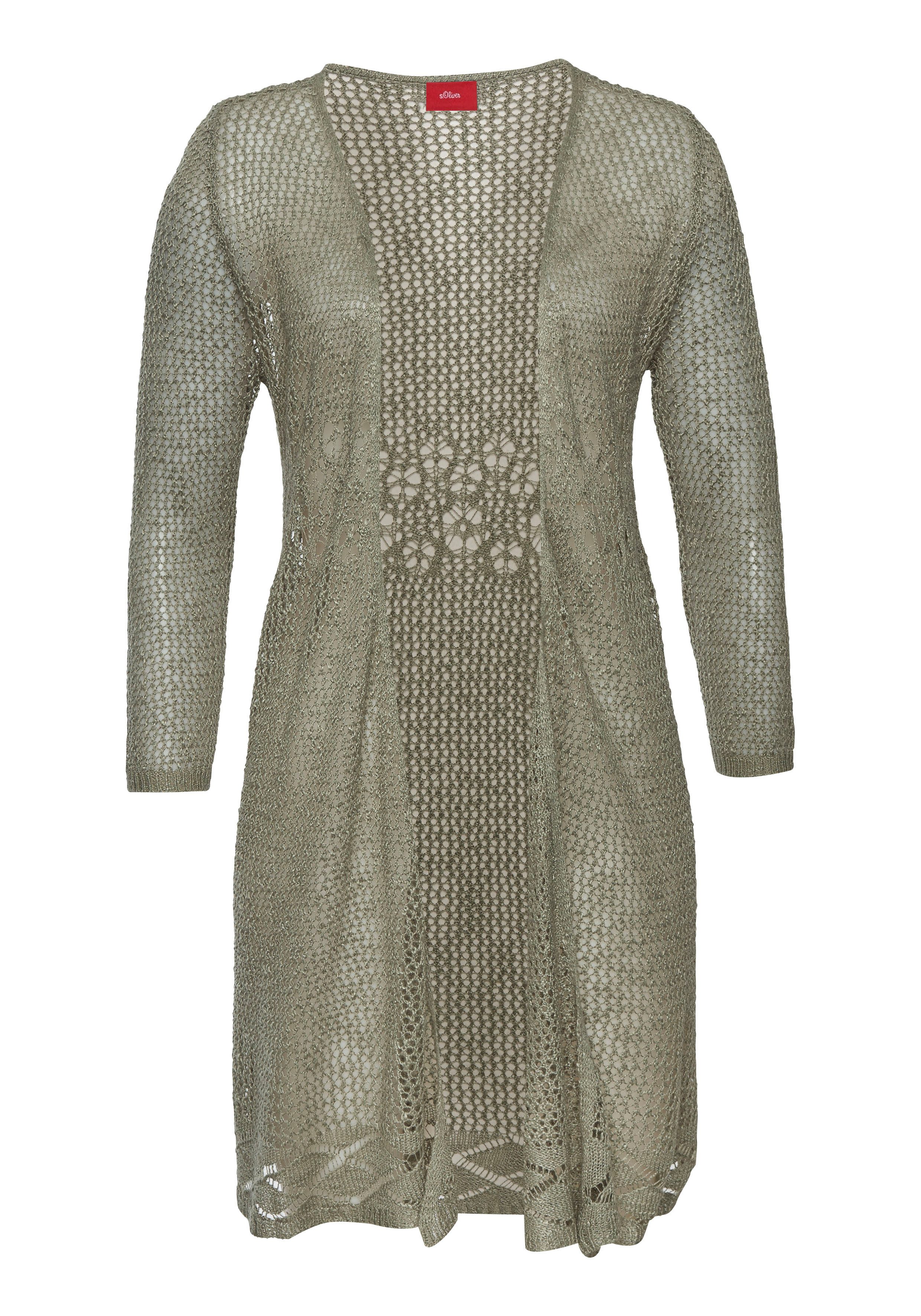 s.Oliver RED LABEL Beachwear Vest met ajourpatroon, haaklook, strandmode