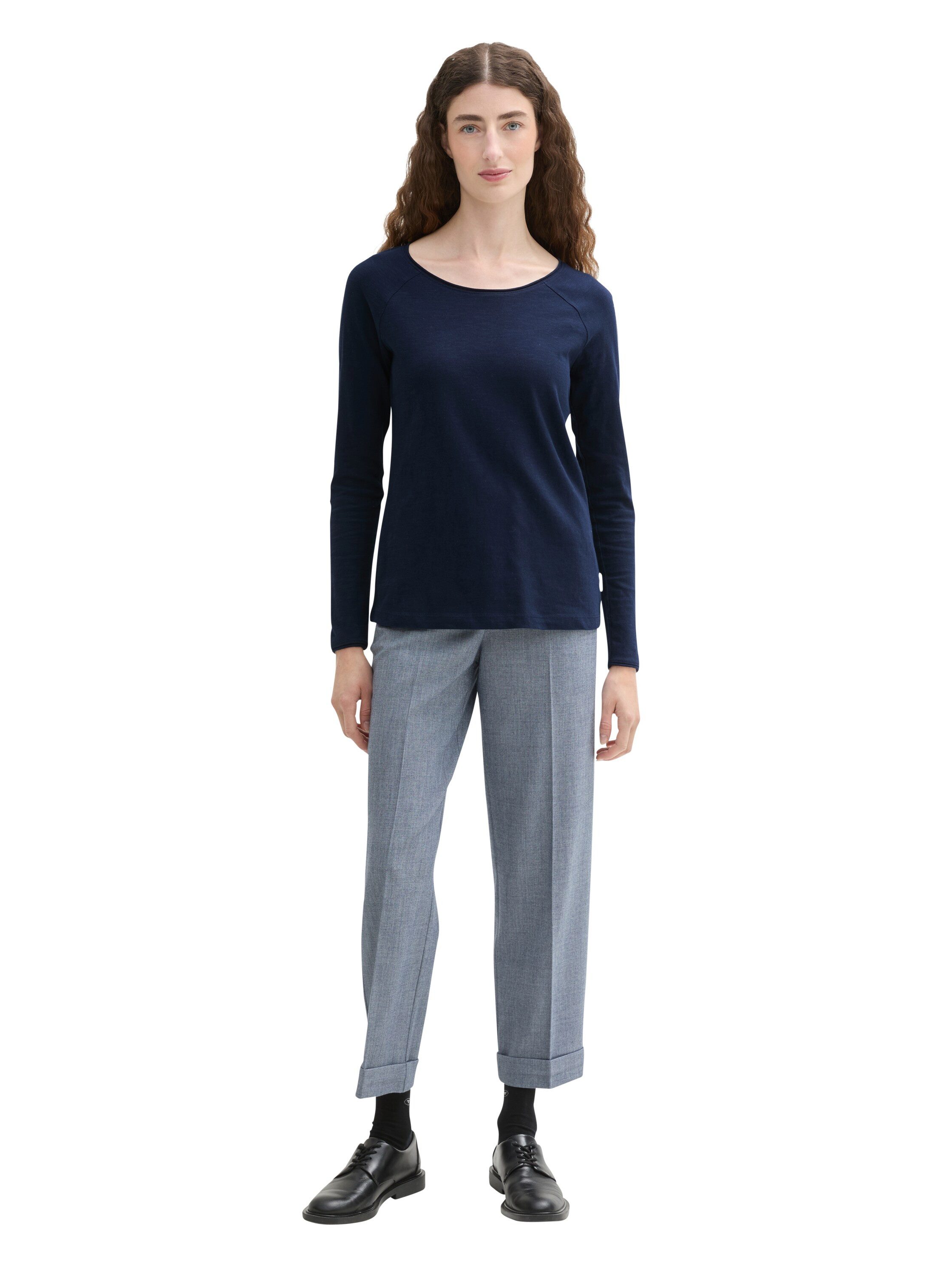 Tom Tailor Shirt met lange mouwen met boothals