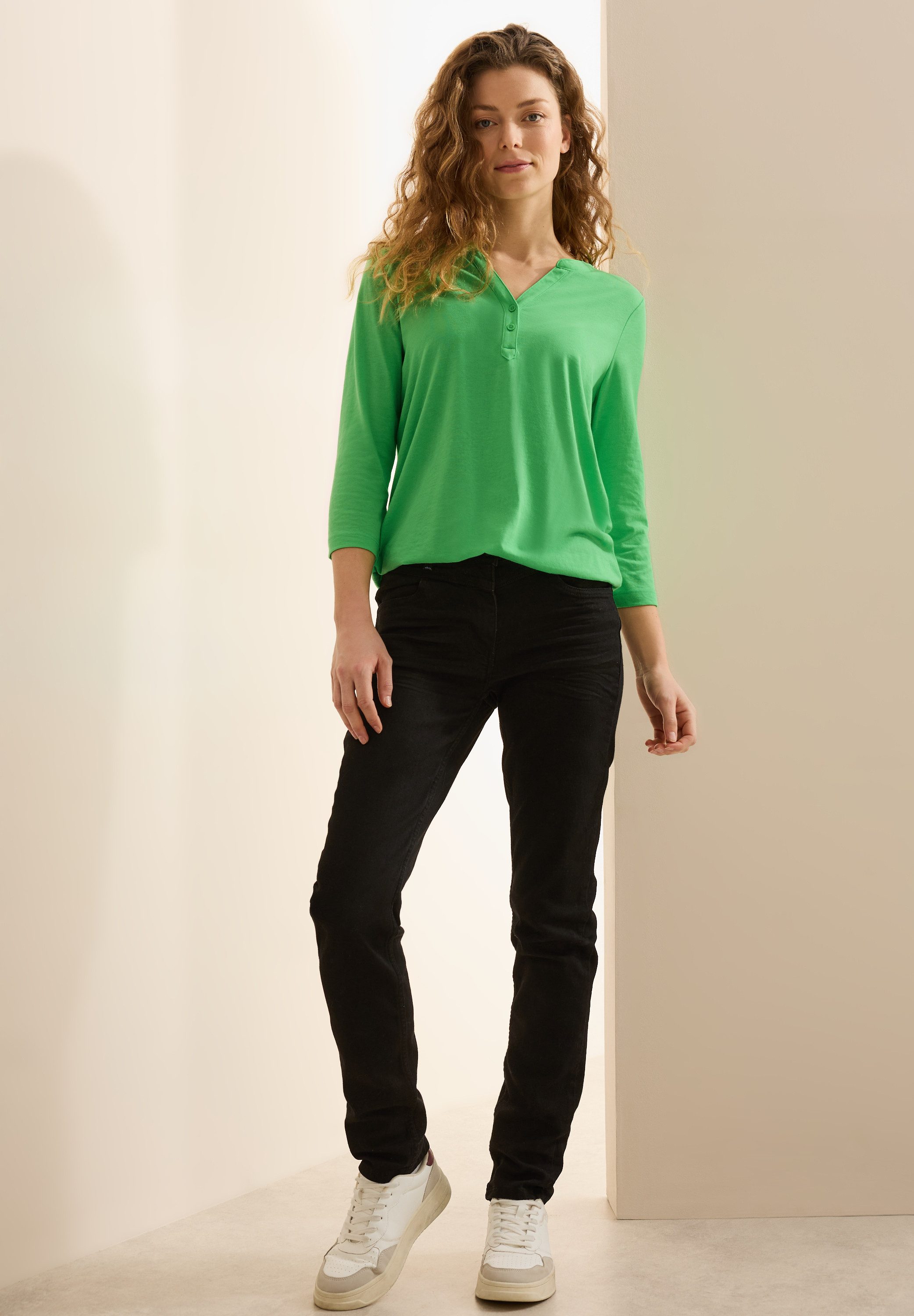 Cecil Shirt met 3/4 mouwen met elastische taille