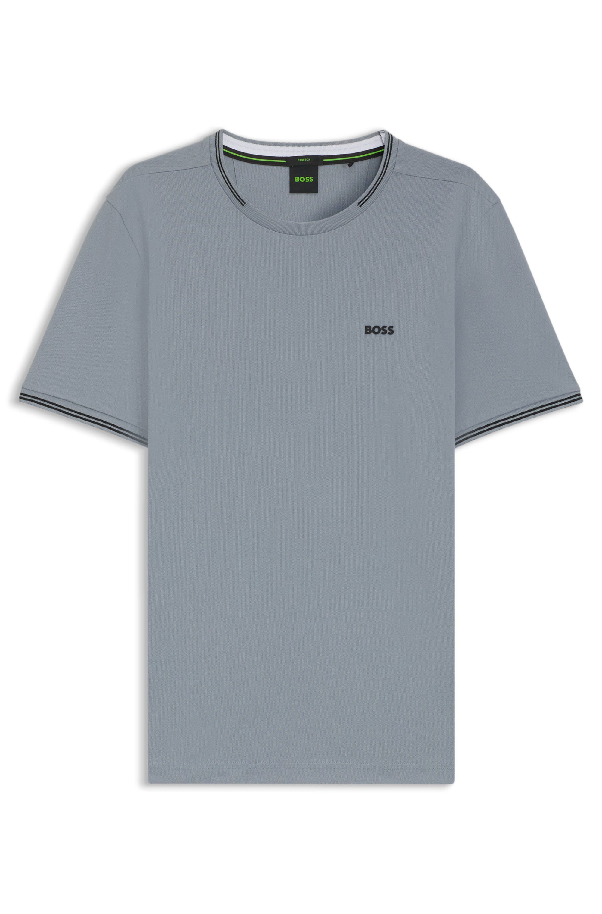 BOSS GREEN T-shirt Taul met contrasterende streepdetails