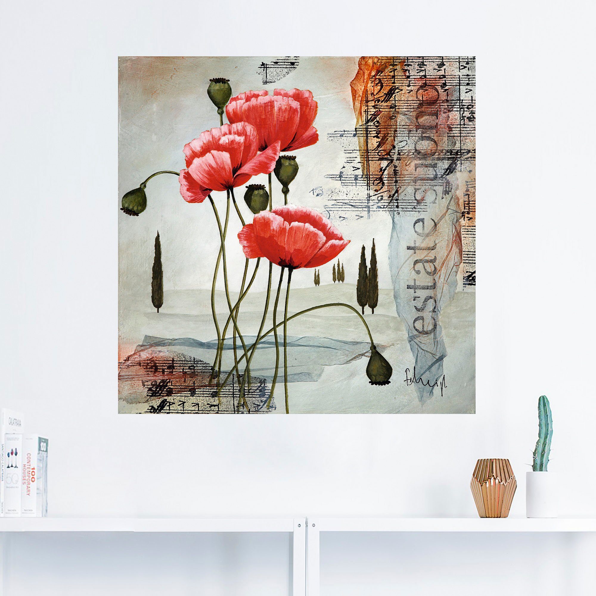 Artland Artprint Klaproos als artprint op linnen, poster, muursticker in verschillende maten