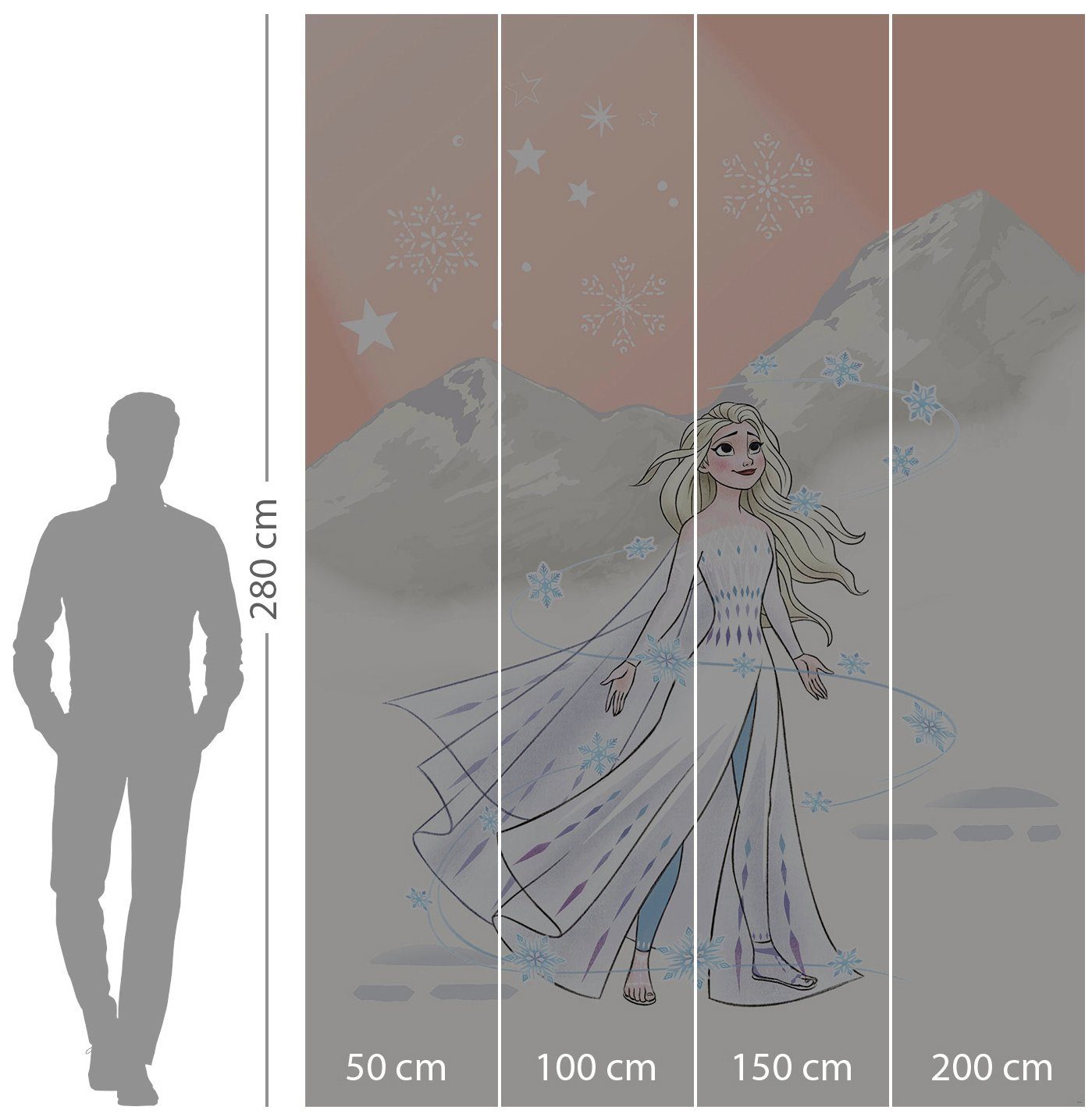 Komar Vliesbehang Digitale print vlies - Frozen Winter Magic - Afmeting 200 x 280 cm