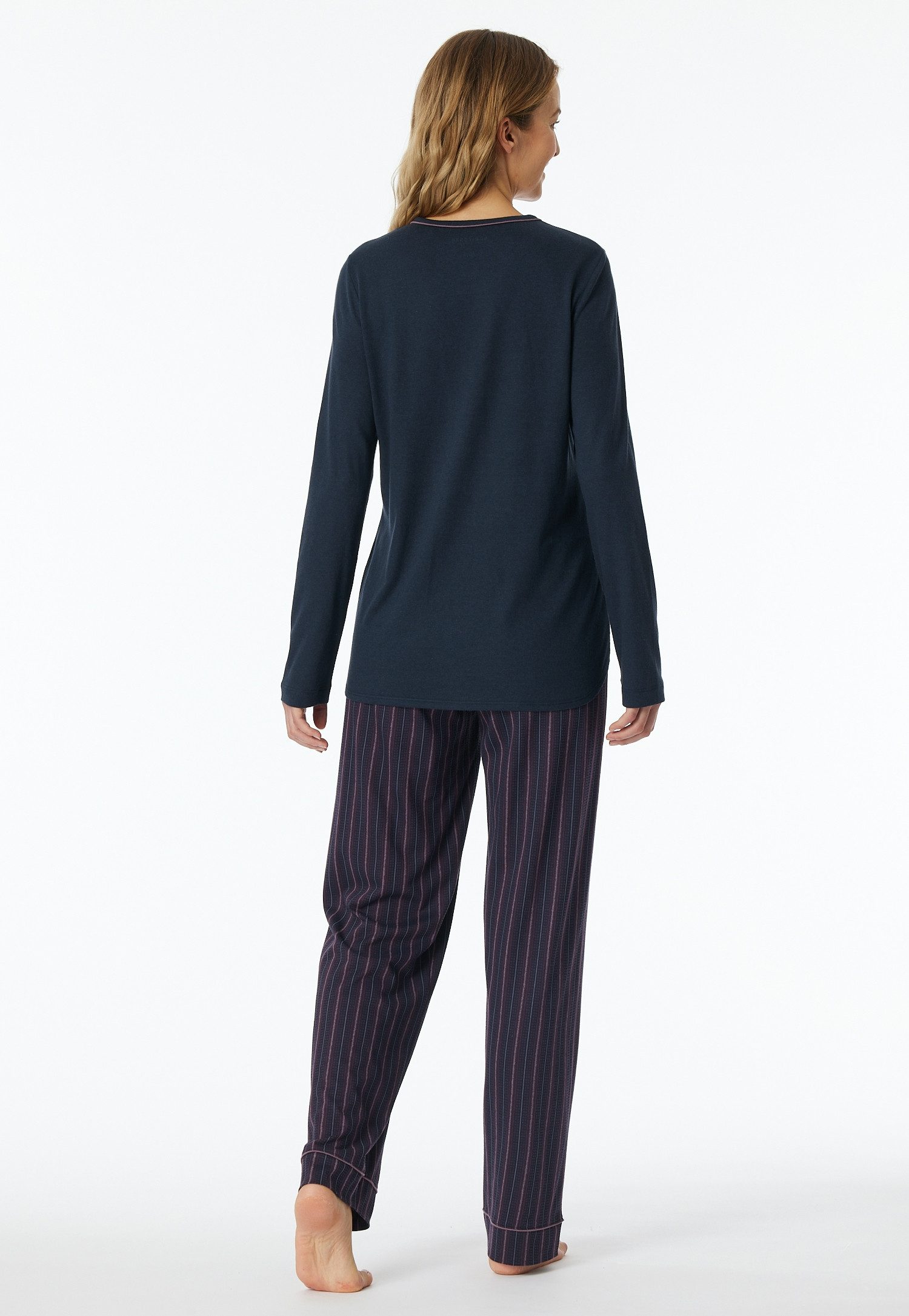 Schiesser Pyjama Comfort Nightwear met coole patroonbroek (2-delig)