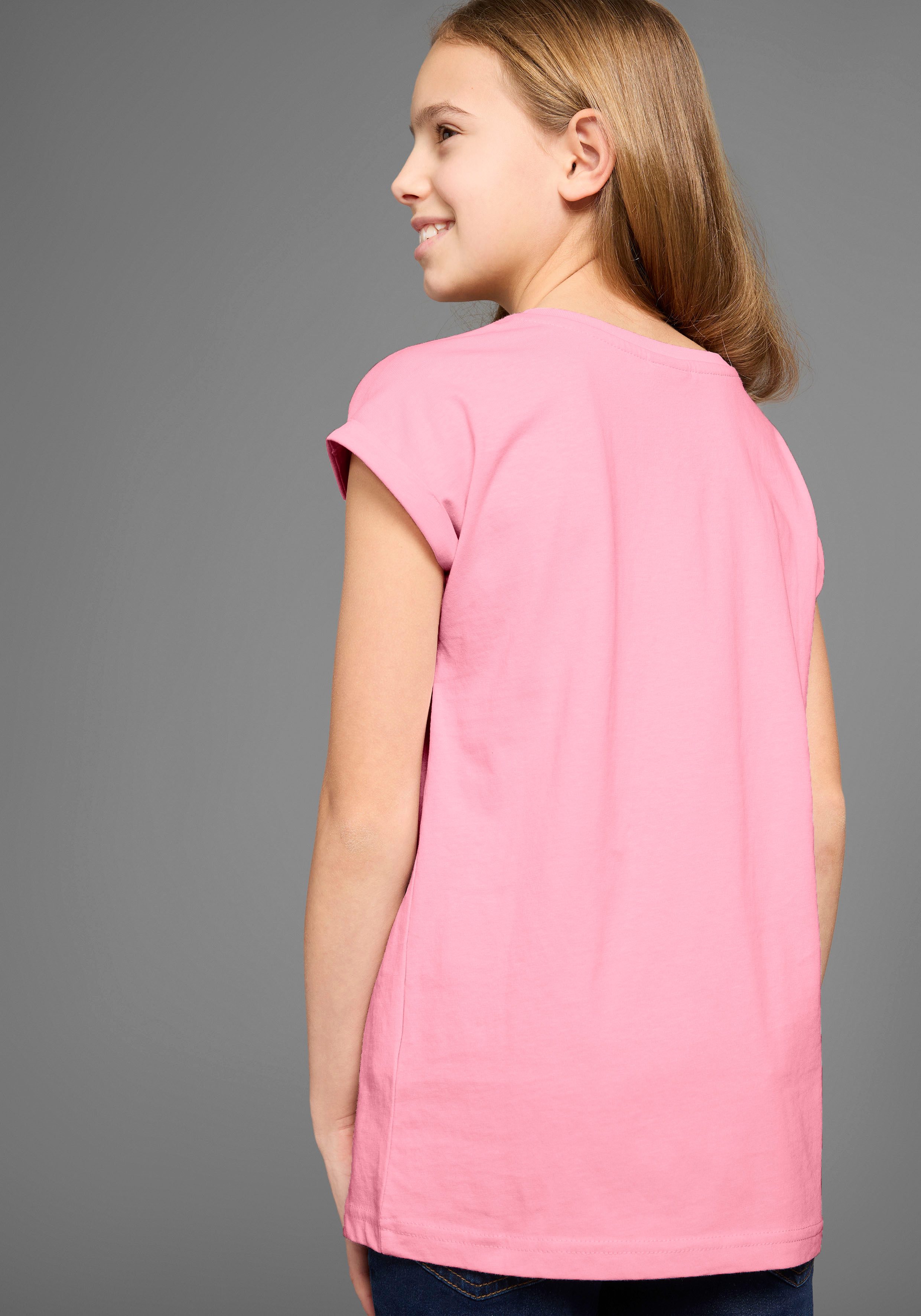 KIDSWORLD T-shirt Printshirt met overhangende schouder