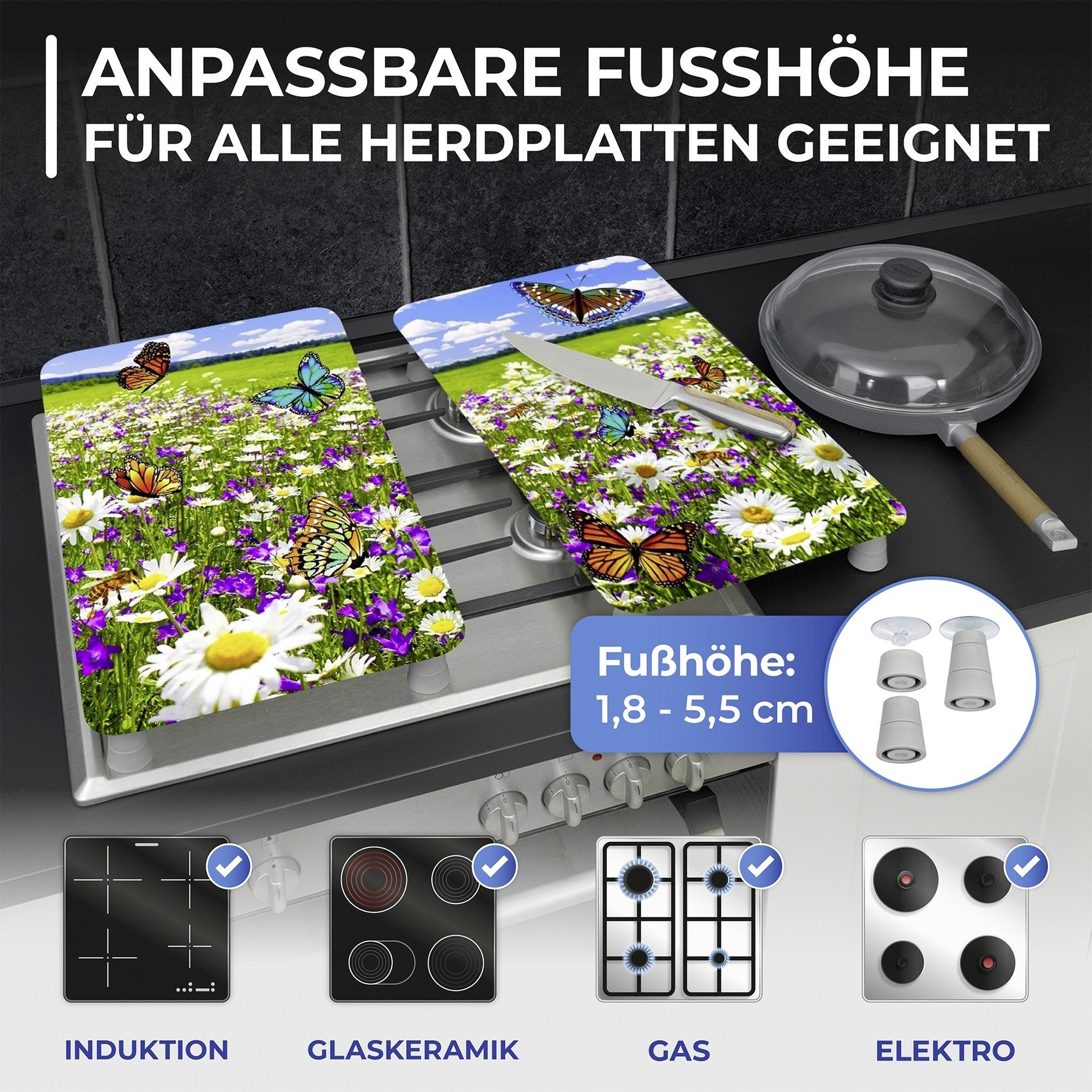 Maximex Kookplaatdeksel Universeel Model Zomerweide (set, 2-delig)