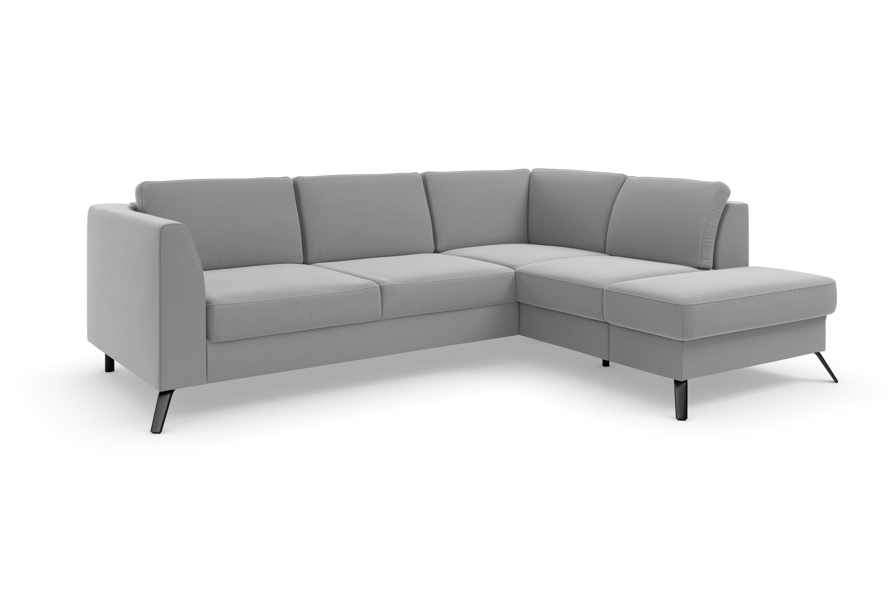 sit&more Hoekbank Olsen L-vorm inclusief zitdiepteverstelling, naar keuze met slaapfunctie, 15 cm hoog