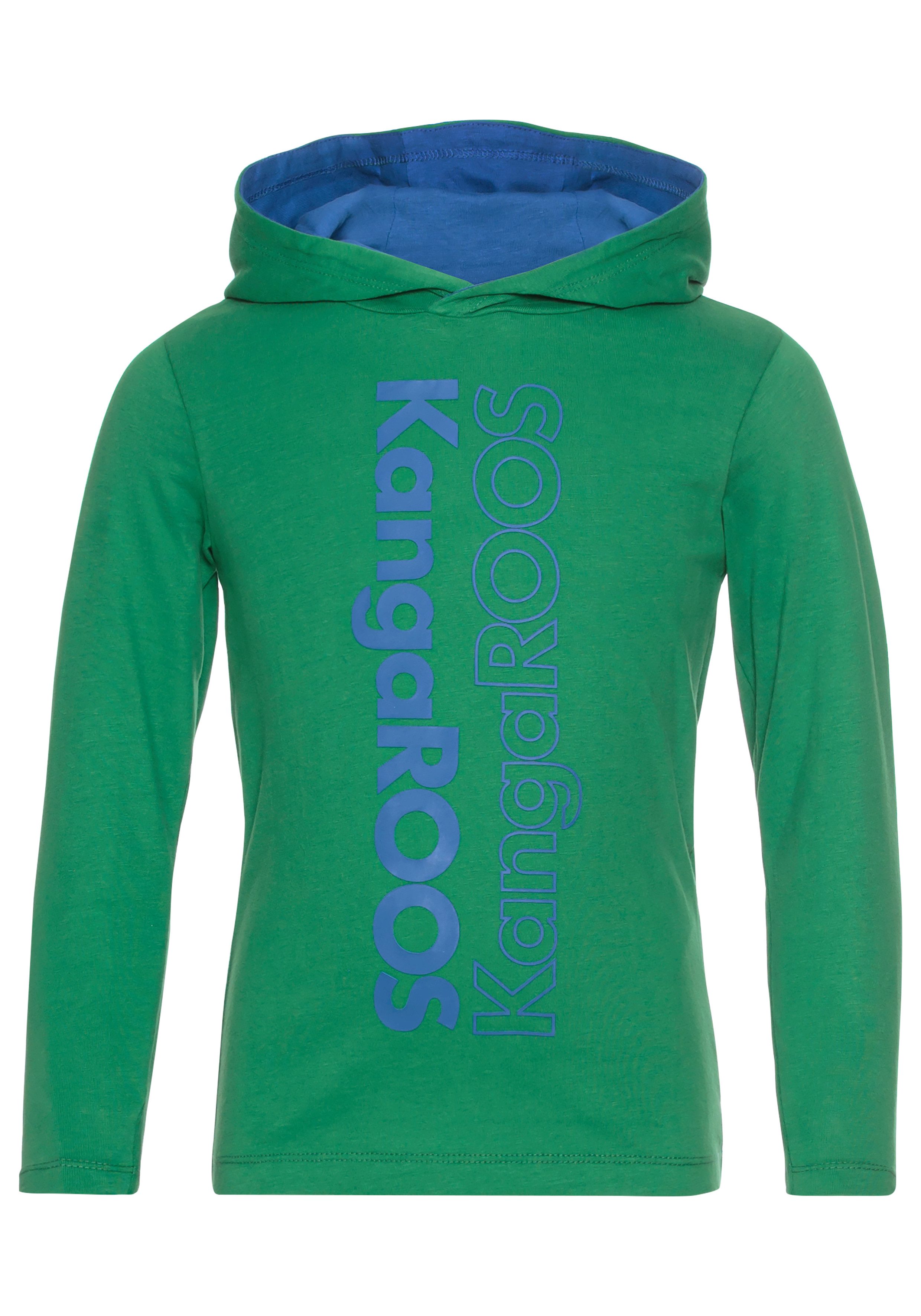 KangaROOS Capuchonshirt Kleine jongens Lange mouwen, basic pasvorm, bedrukt, van 100% katoen