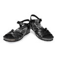 panama jack sandaaltjes chia nature met gedessineerde binnenzool zwart