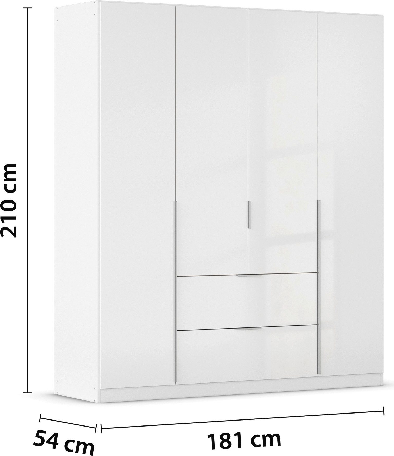 rauch Draaideurkast Kledingkast kast garderobe AGORDO met decor- of hoogglansfront