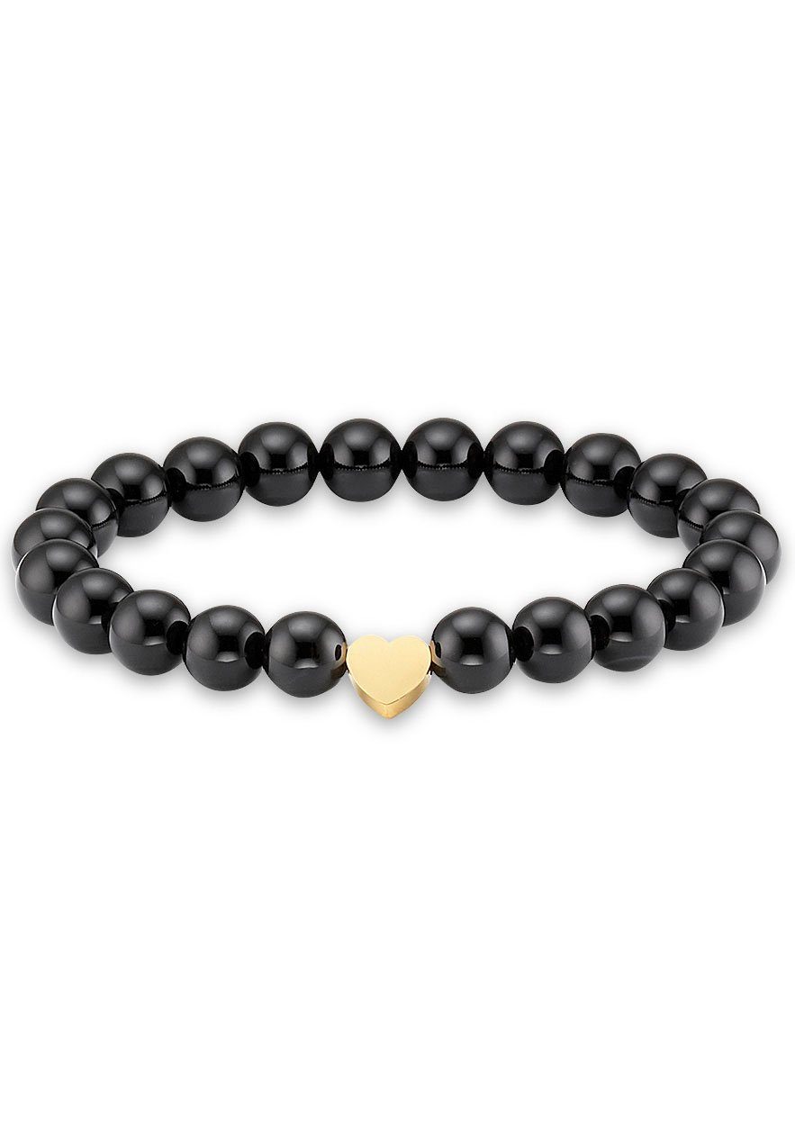 Firetti Armband Sieraad cadeau hart element, steenarmband, partnerarmband unisex armbanden zwart