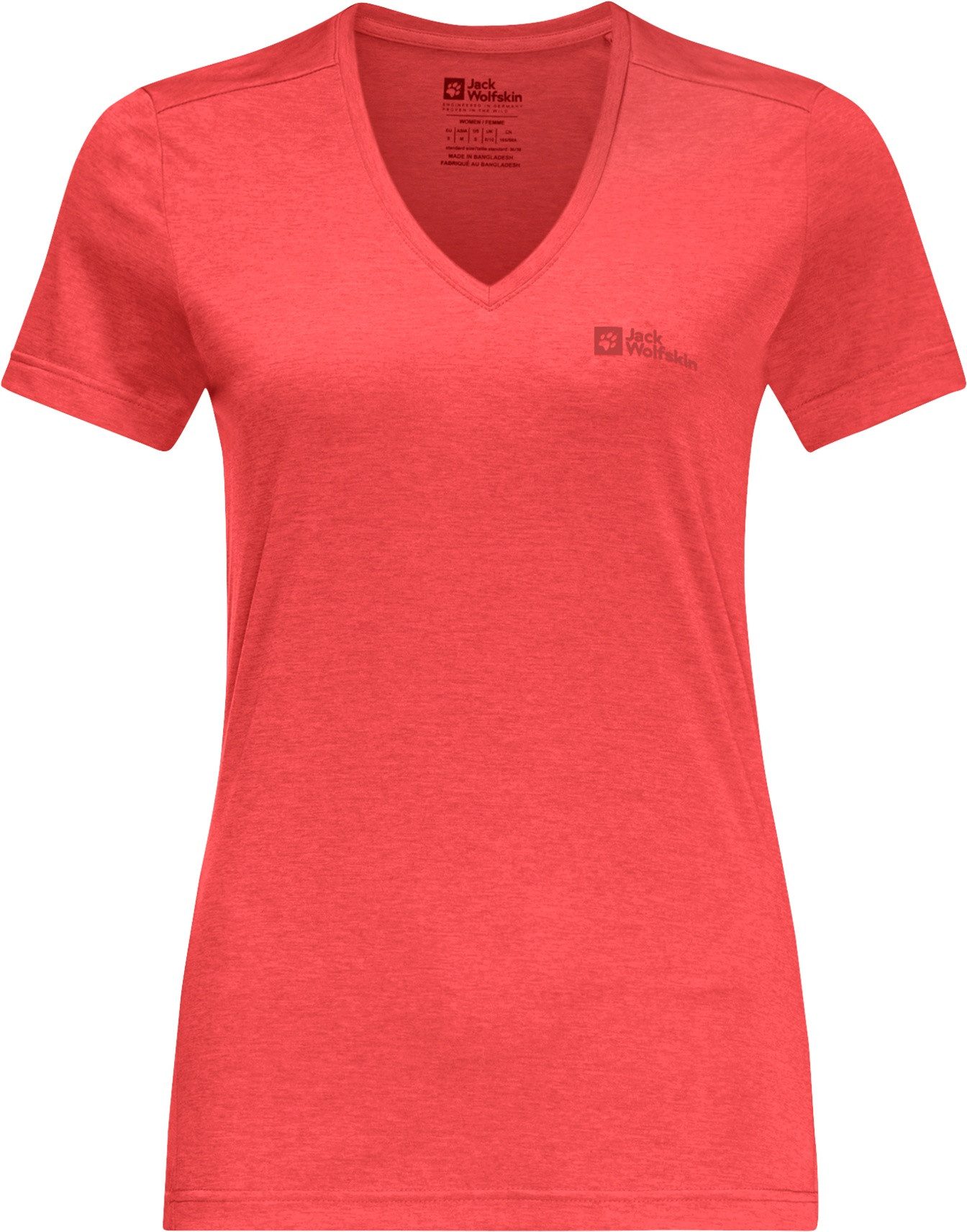 Jack Wolfskin Shirt met V-hals CROSSTRAIL T WOMEN