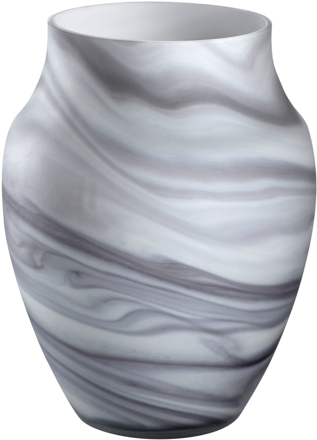 LEONARDO Tafelvaas Decoratieve vaas POESIA, in marmerlook van glas, handgemaakt, hoogte ca. 22,5 cm (1 stuk)