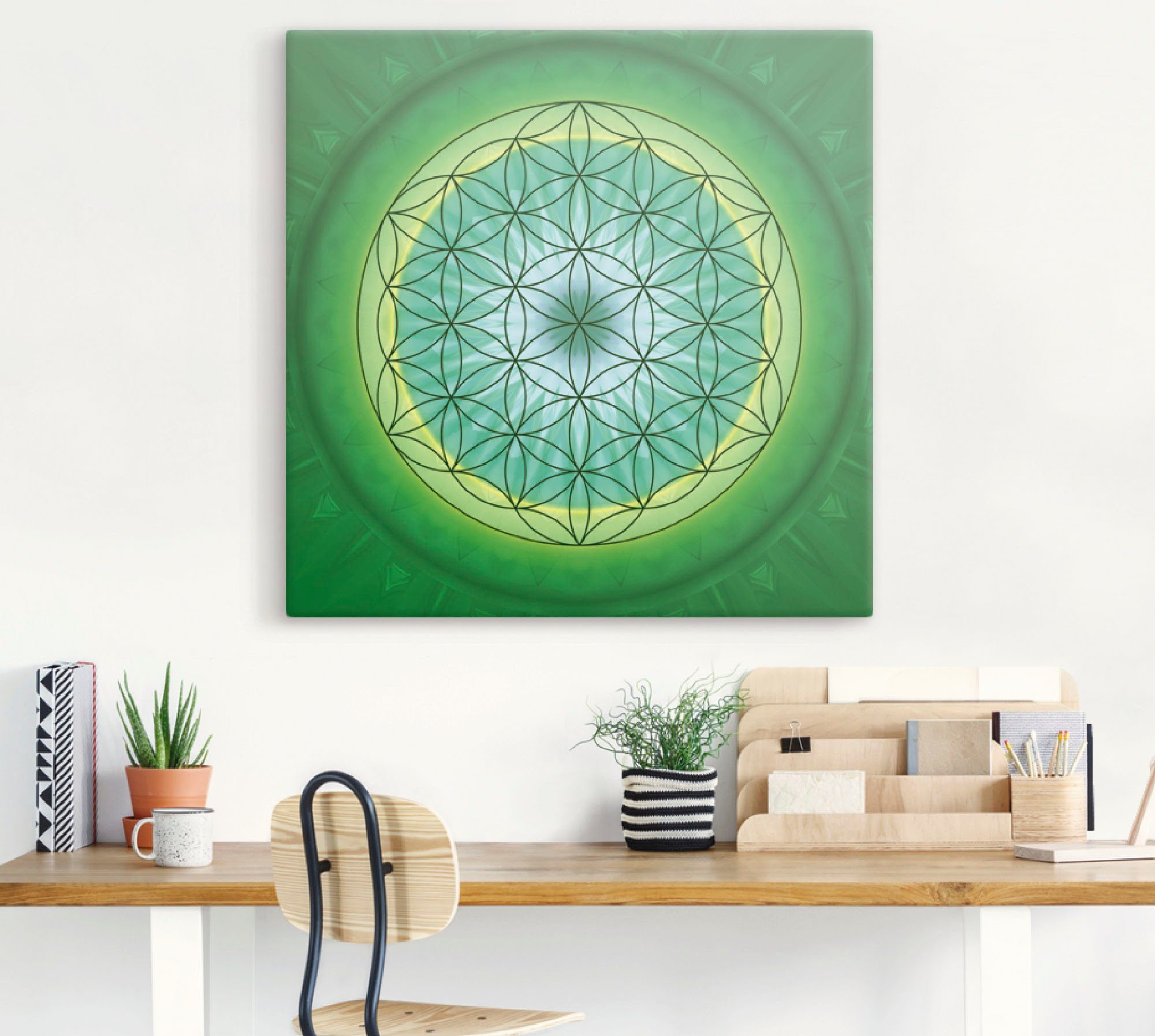 Artland Artprint op linnen Bloem van het leven 3 gespannen op een spieraam