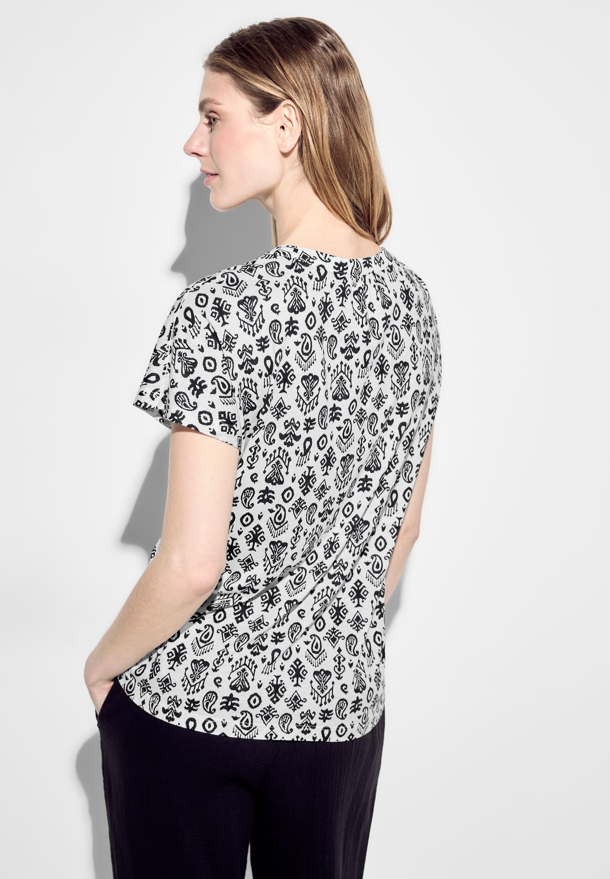 Cecil T-shirt met ornamentprint