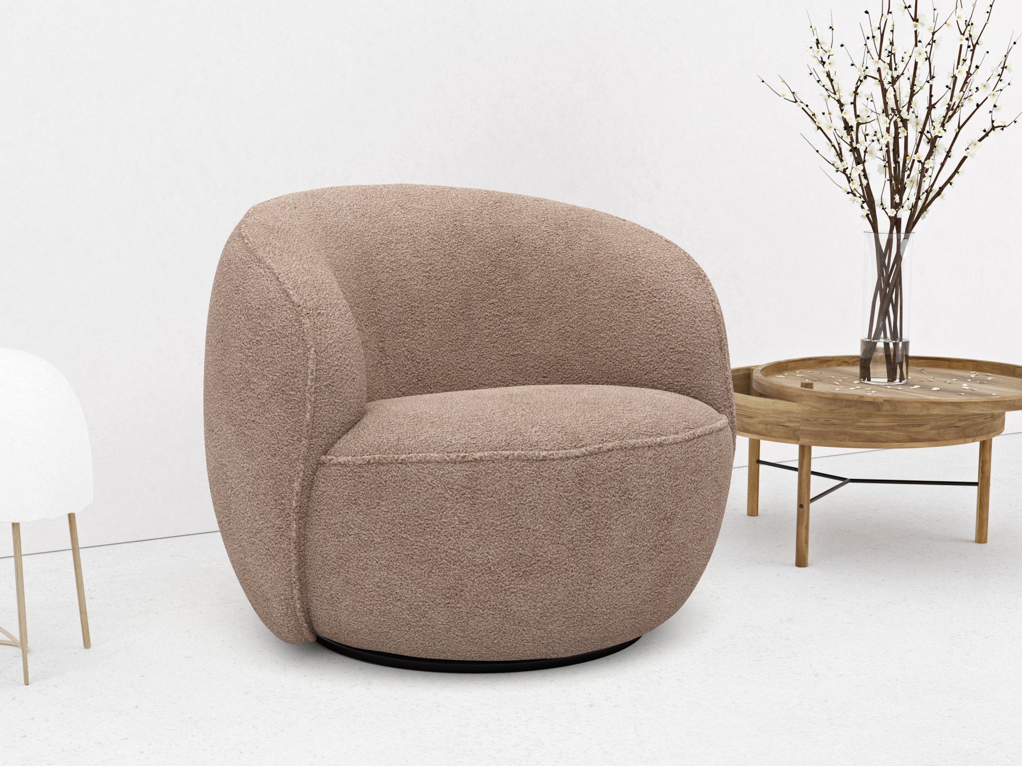 LeGer Home by Lena Gercke Loungestoel Effie met 360° draaifunctie, comfortabel zitten