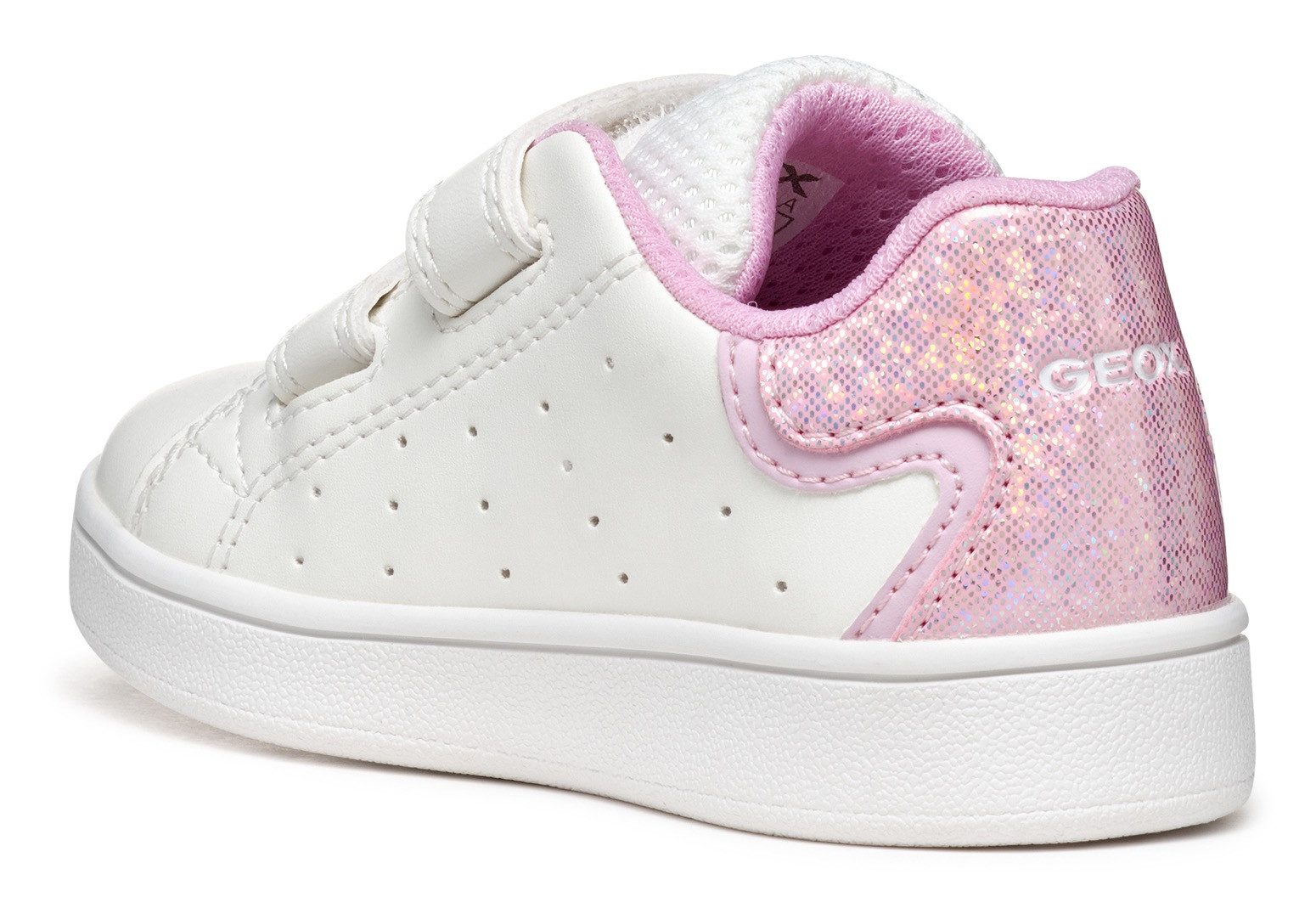 Geox Sneakers B ECLYPER GIRL , retro sneaker, klittenbandschoen met kleurrijke glinsterende hiel