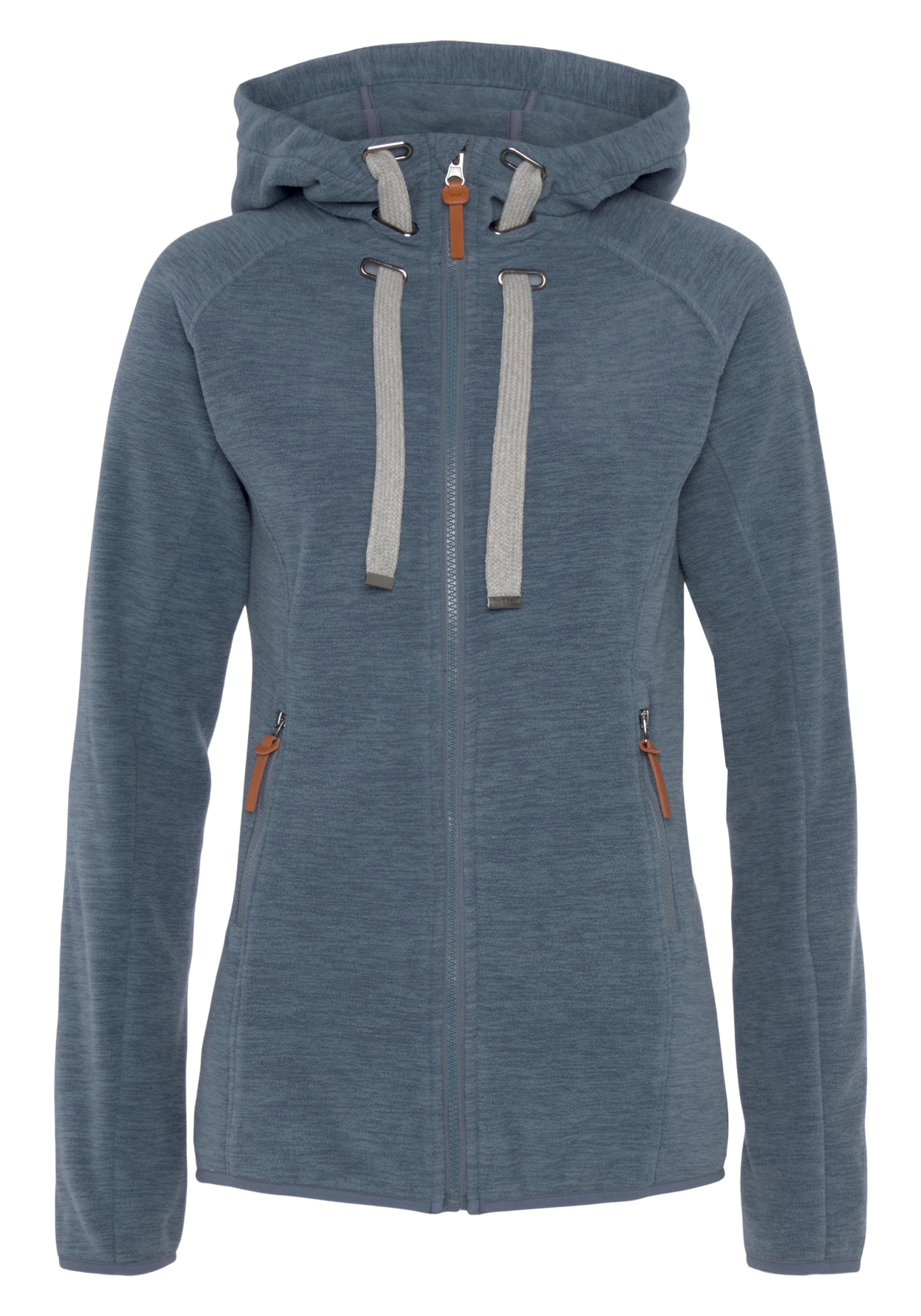 Polarino Fleecejack voor koude dagen, van fleece, met capuchon, ademend
