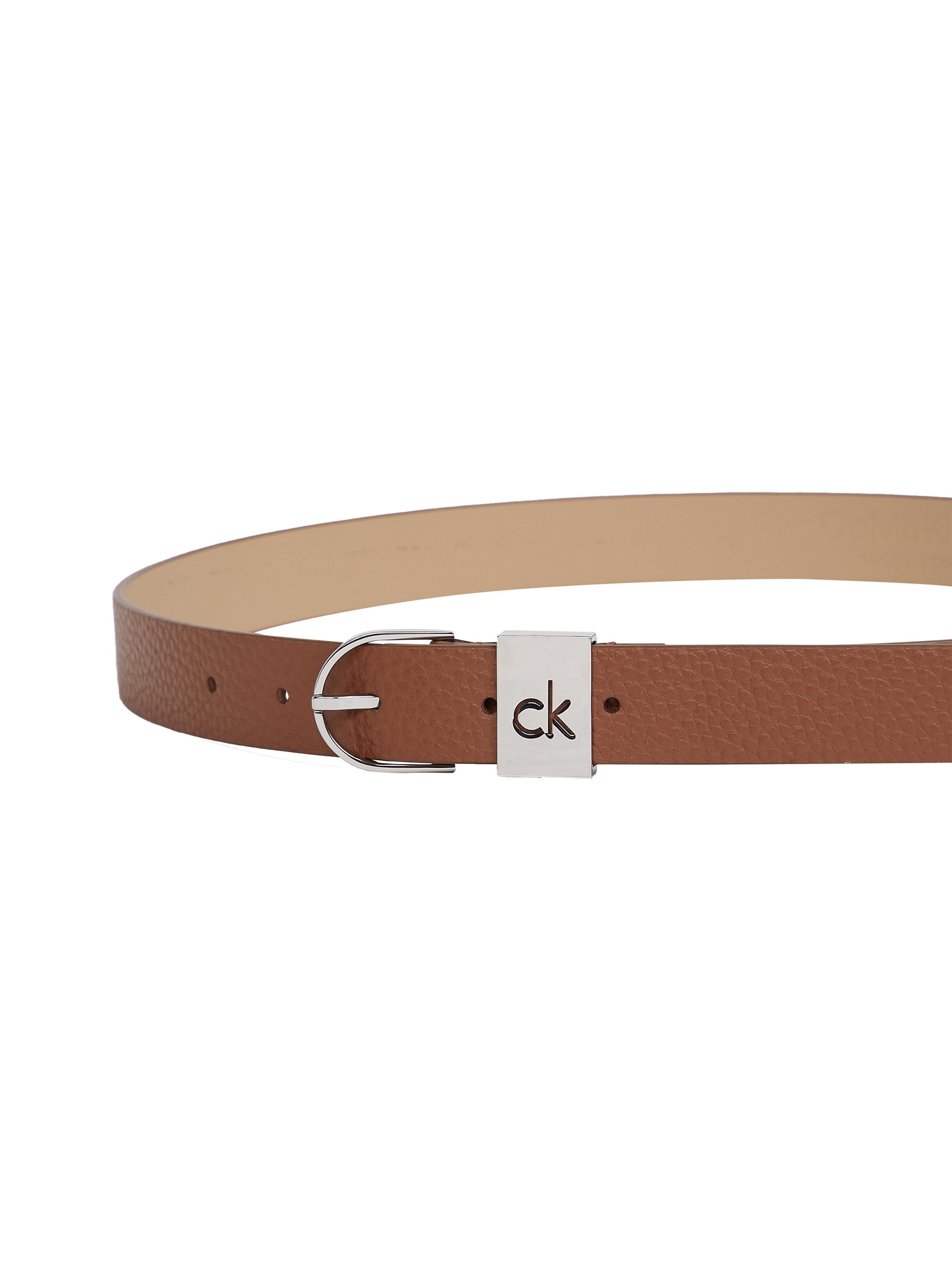 Calvin Klein Leren riem CK LOOP THIN ROUND BUCKLE 2.5