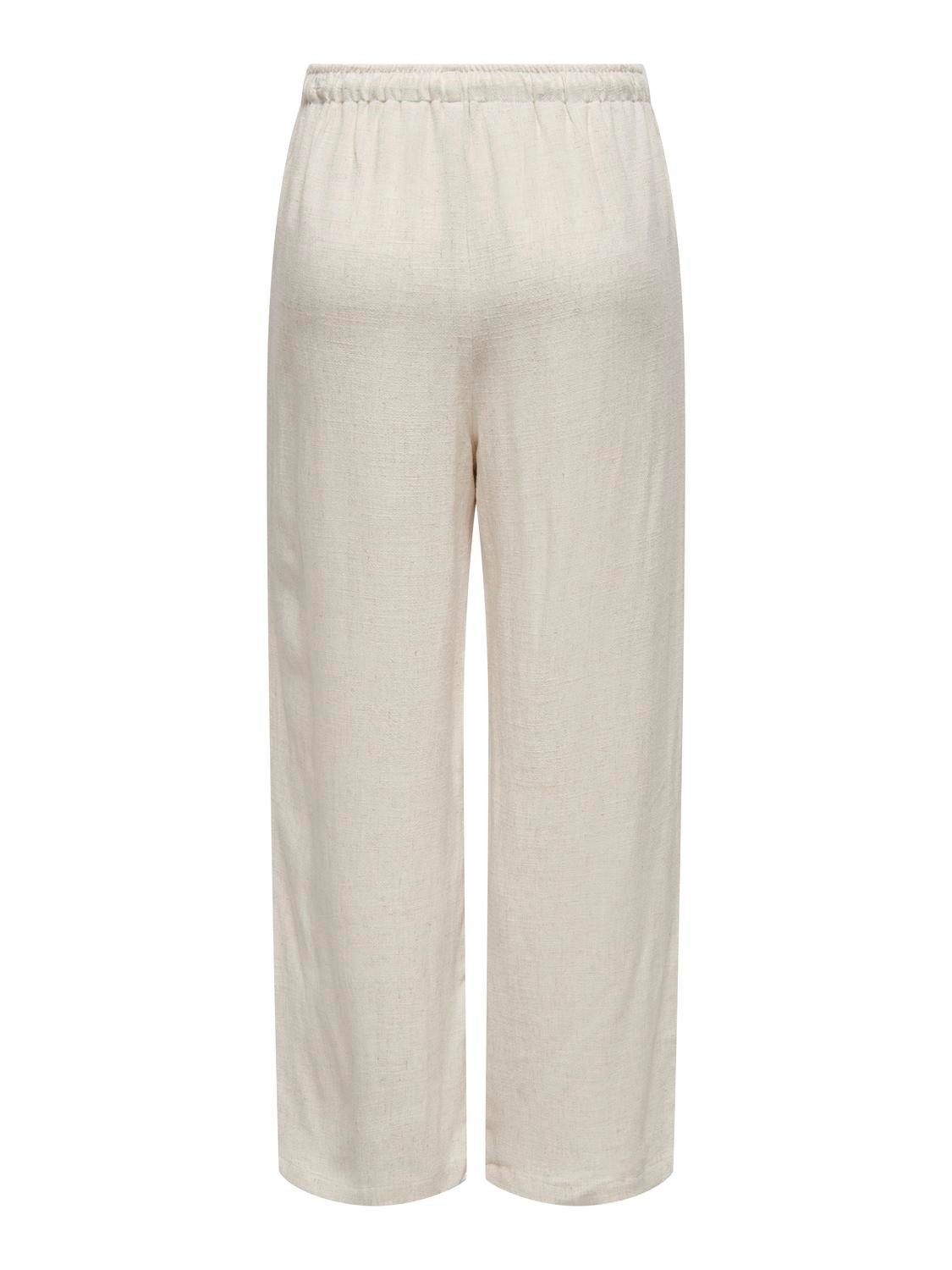 Only Joggingbroek ONLSIESTA MW PULL-UP LINEN BL PNT NOOS