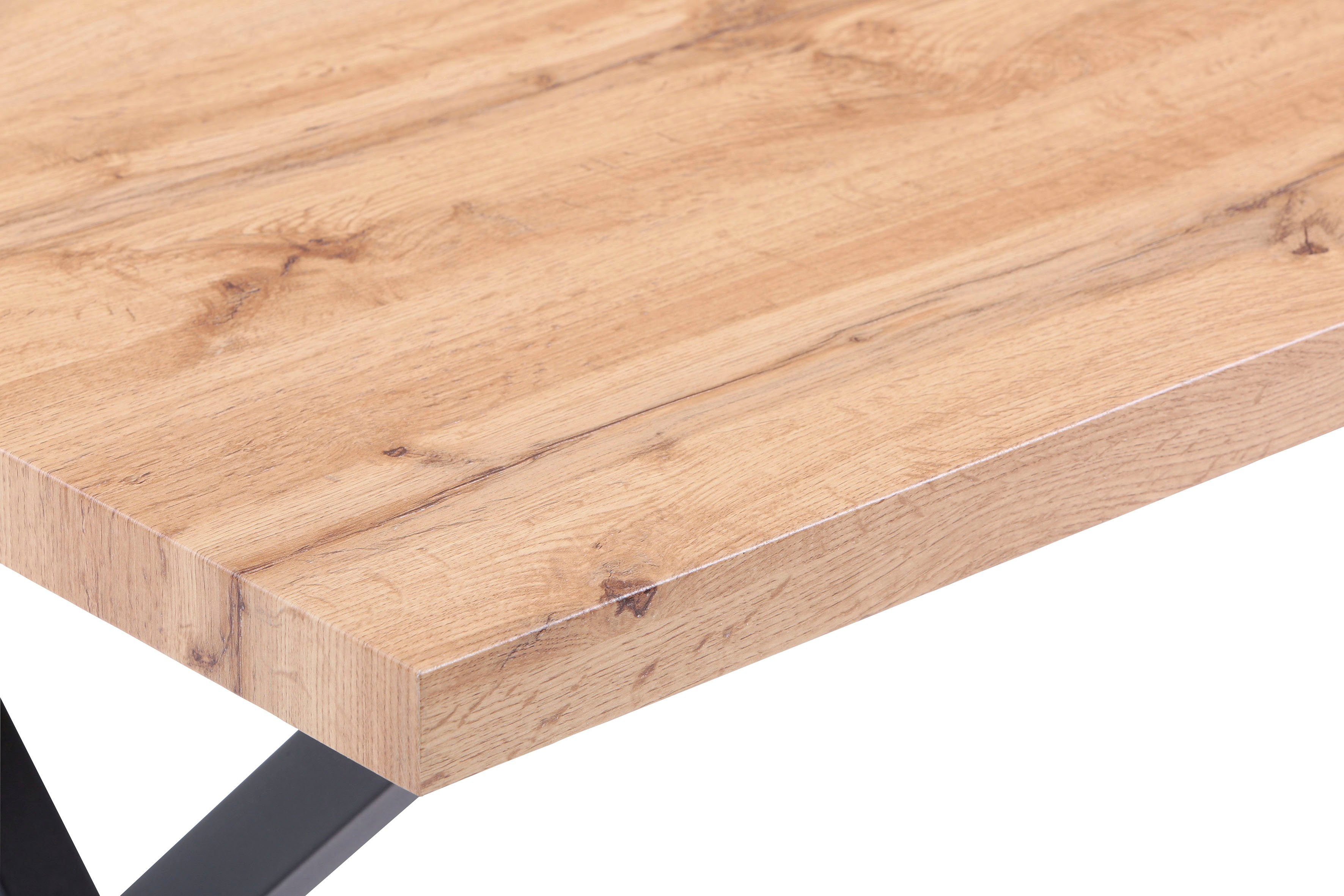 Home affaire Eettafel Aage Wildeikendecor, breedte 160 cm
