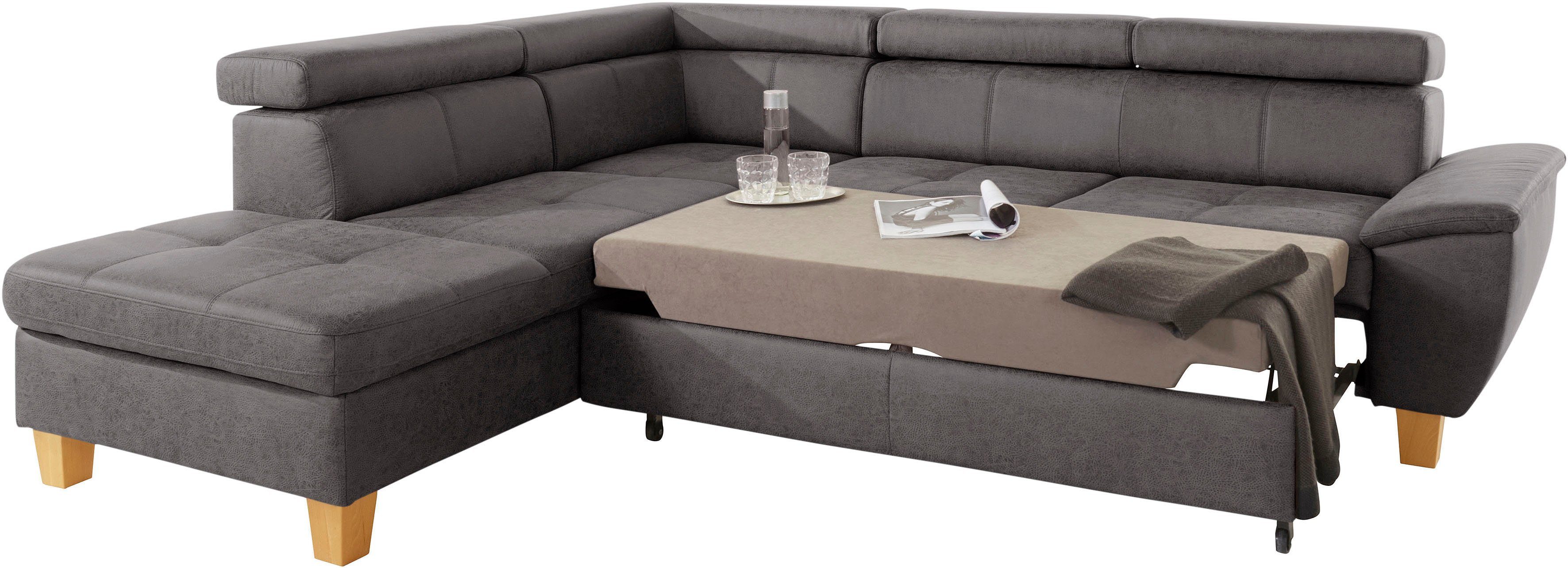 exxpo - sofa fashion Hoekbank Enya, uitgebreide afwerking, hoog zitcomfort, comfortabel, L-vorm