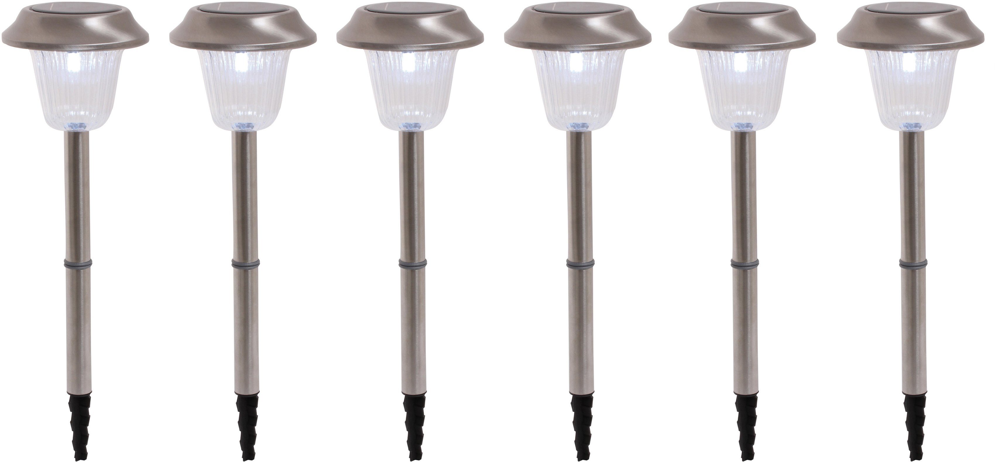 näve Led-tuinlamp Set van 6 led-buitenlampen met een grondpen (6 stuks)