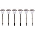 naeve led-tuinlamp set van 6 led-buitenlampen met een grondpen (6 stuks) zilver