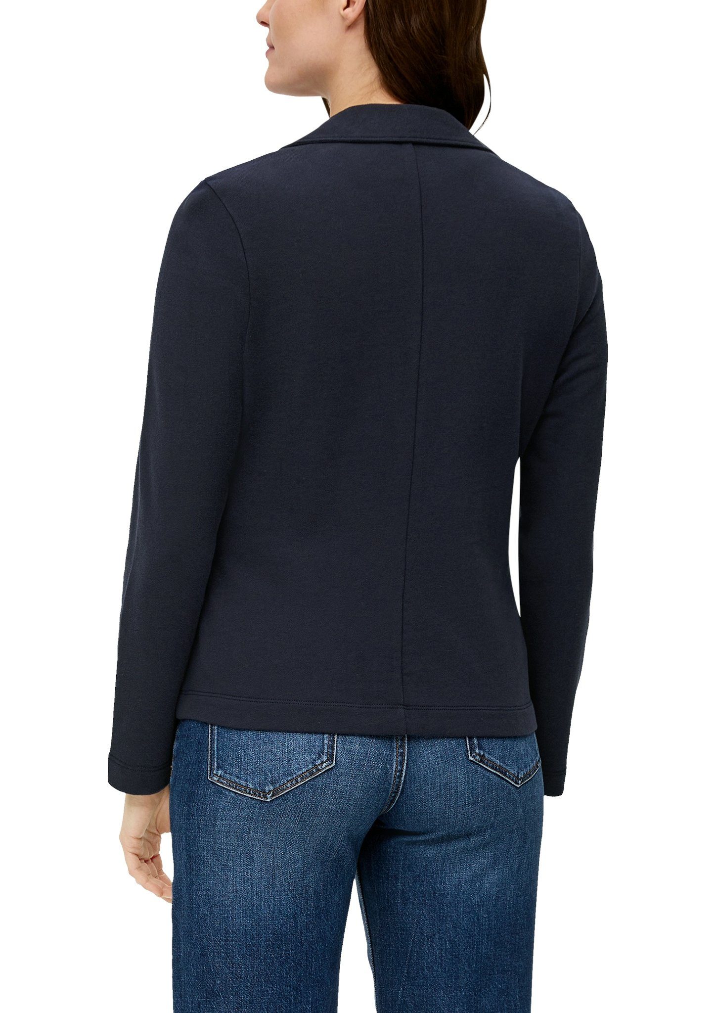 s.Oliver Sweatblazer met klassieke reverskraag
