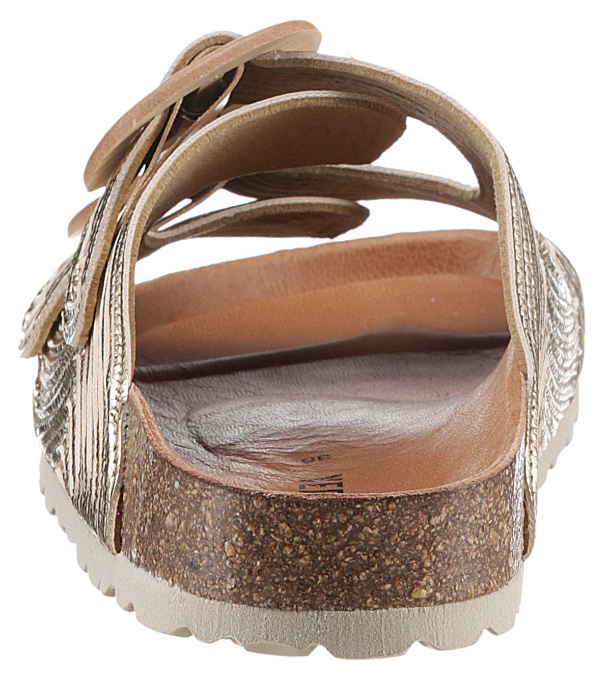 VERBENAS Slippers RUTH LATO METAL , zomerschoen, slippers met twee verstelbare gespen