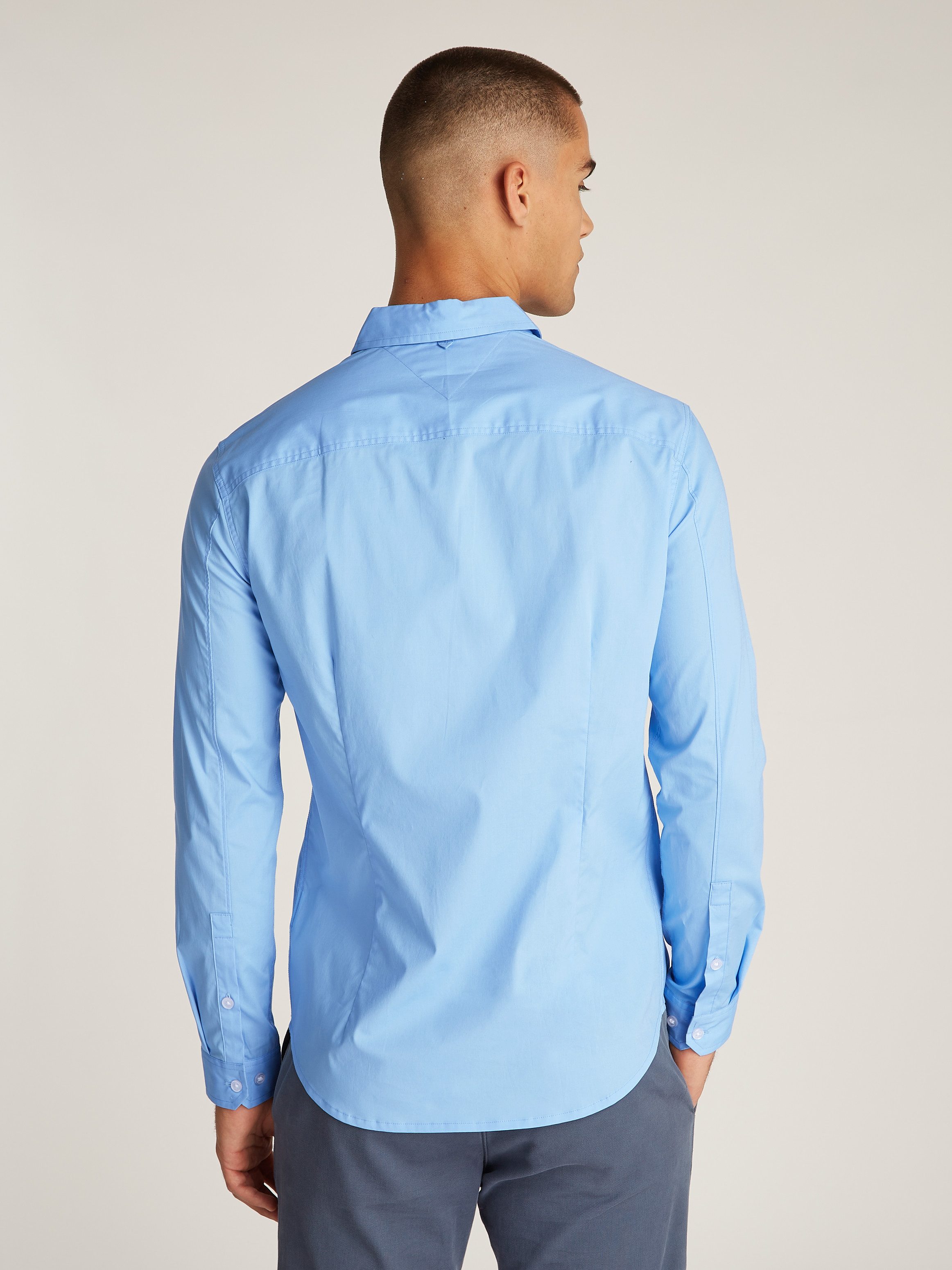 TOMMY JEANS Overhemd met lange mouwen Sabim Stretch Hemd Shirt Stretch shirt premium slim fit met elastaan