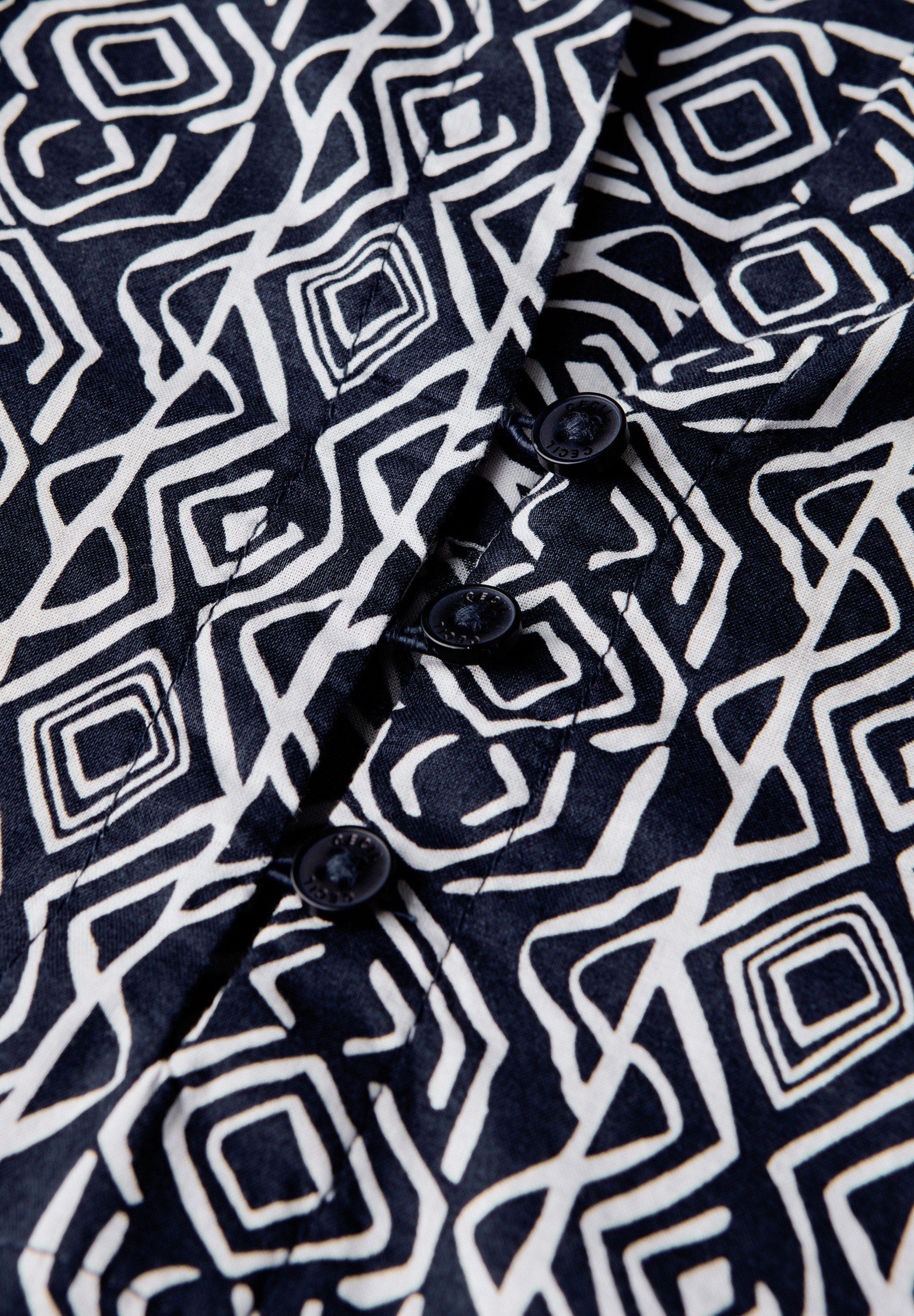 Cecil Gedessineerde blouse met grafisch patroon