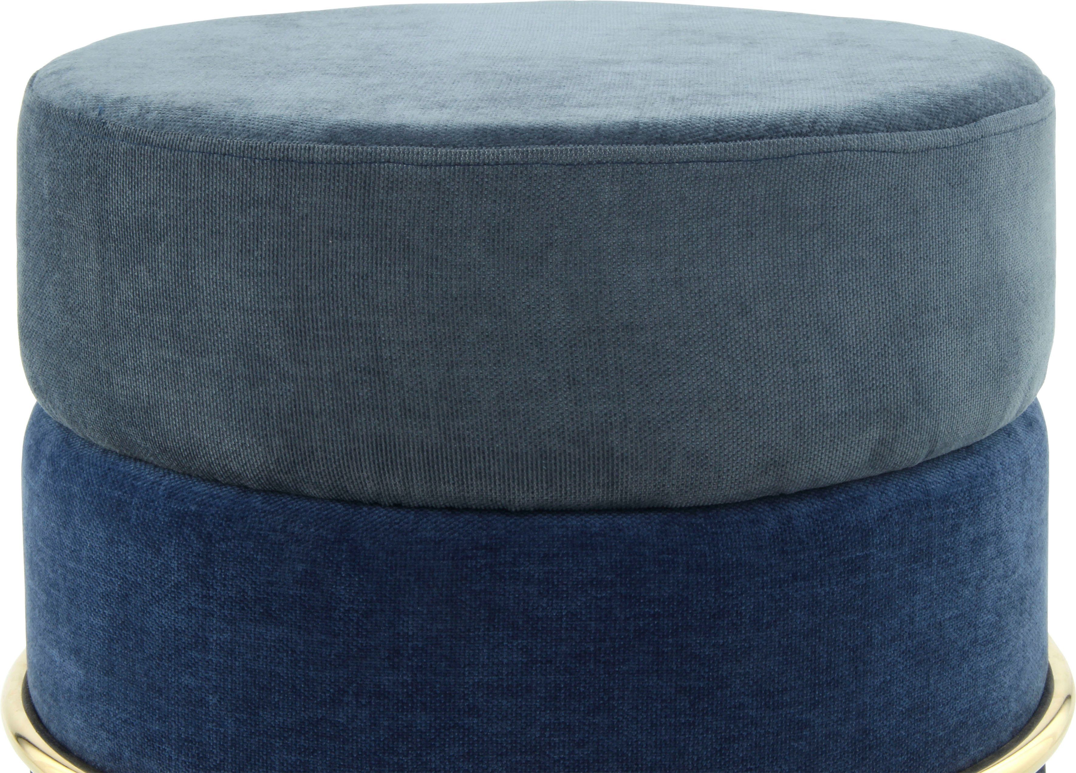 Kayoom ZitHocker Matilda 225, comfortabele ronde vorm, gezellige design-hocker (1 stuk)