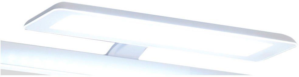 Saphir Badkamerserie Quickset 2-delig, mineraalmarmeren wastafel en LED-spiegel Wastafel 61 cm breed, 2 deuren, 1 lade, spiegelplank, bad-set (4-delig)